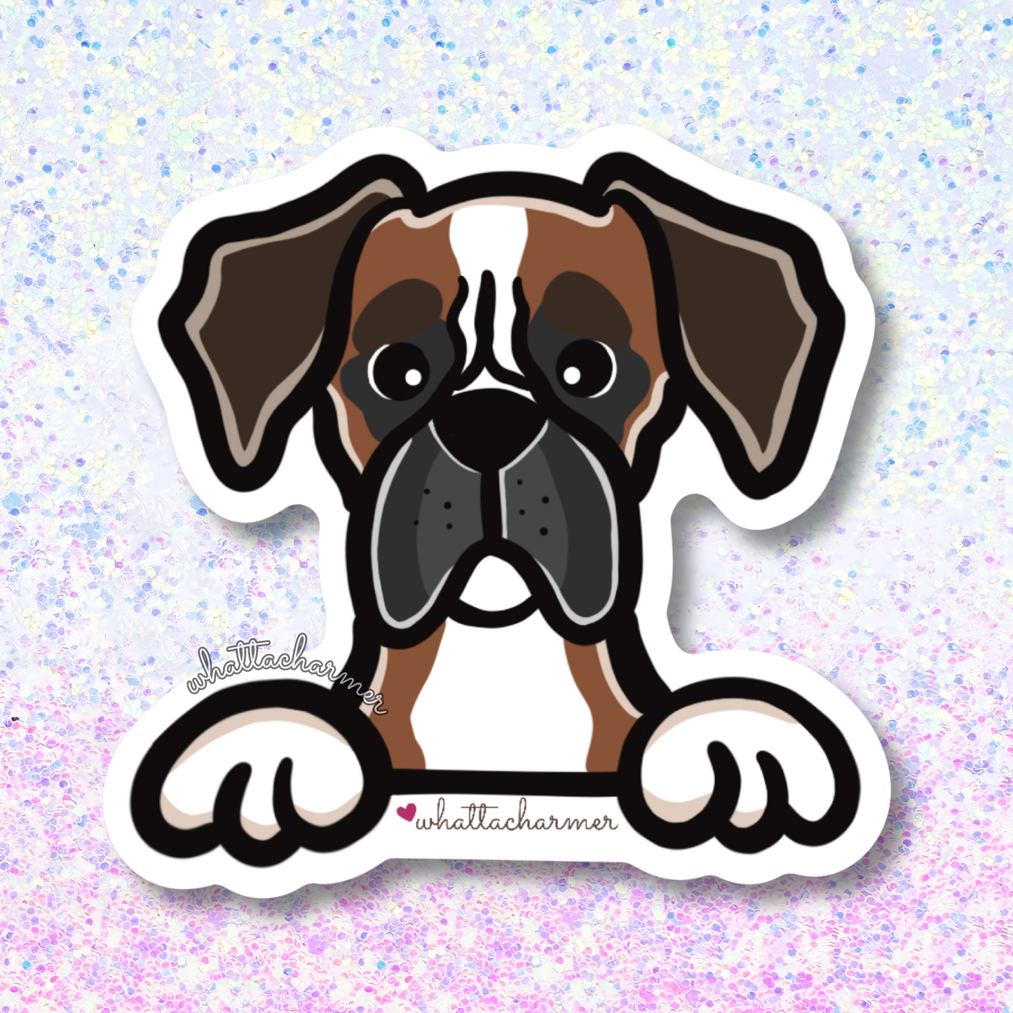 Fawn Boxer Vinyl Sticker