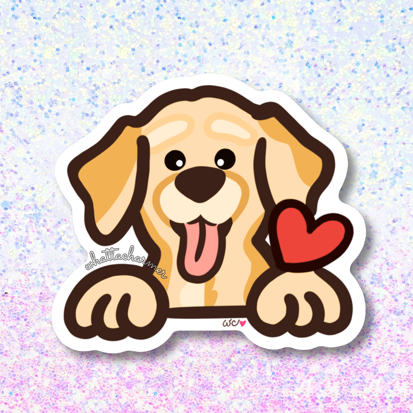 Yellow Labrador Retriever Vinyl Sticker