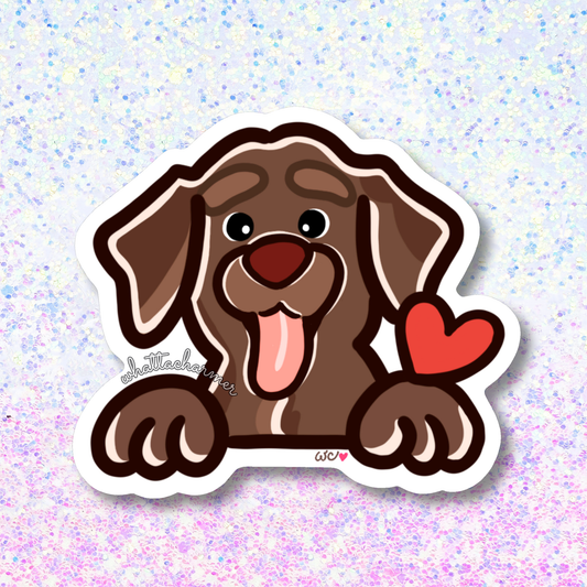 Chocolate Labrador Retriever Vinyl Sticker