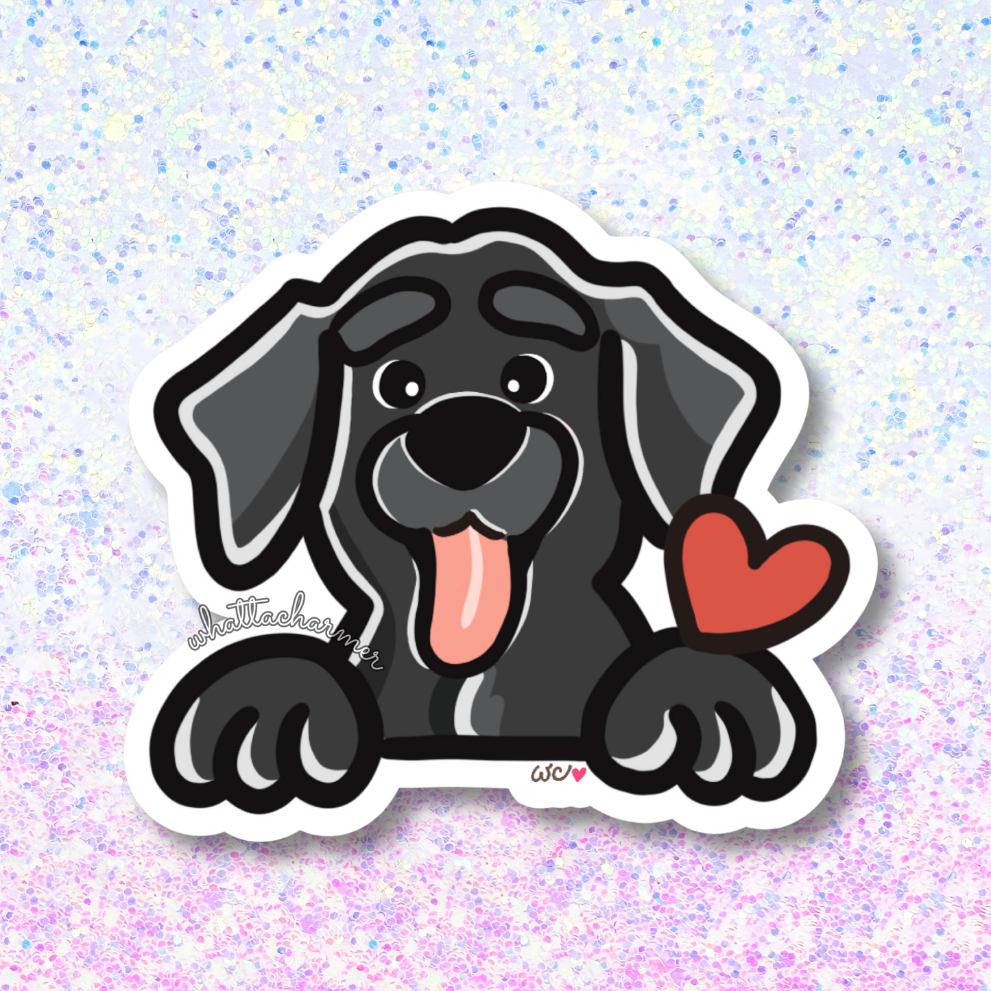 Black Labrador Retriever Vinyl Sticker