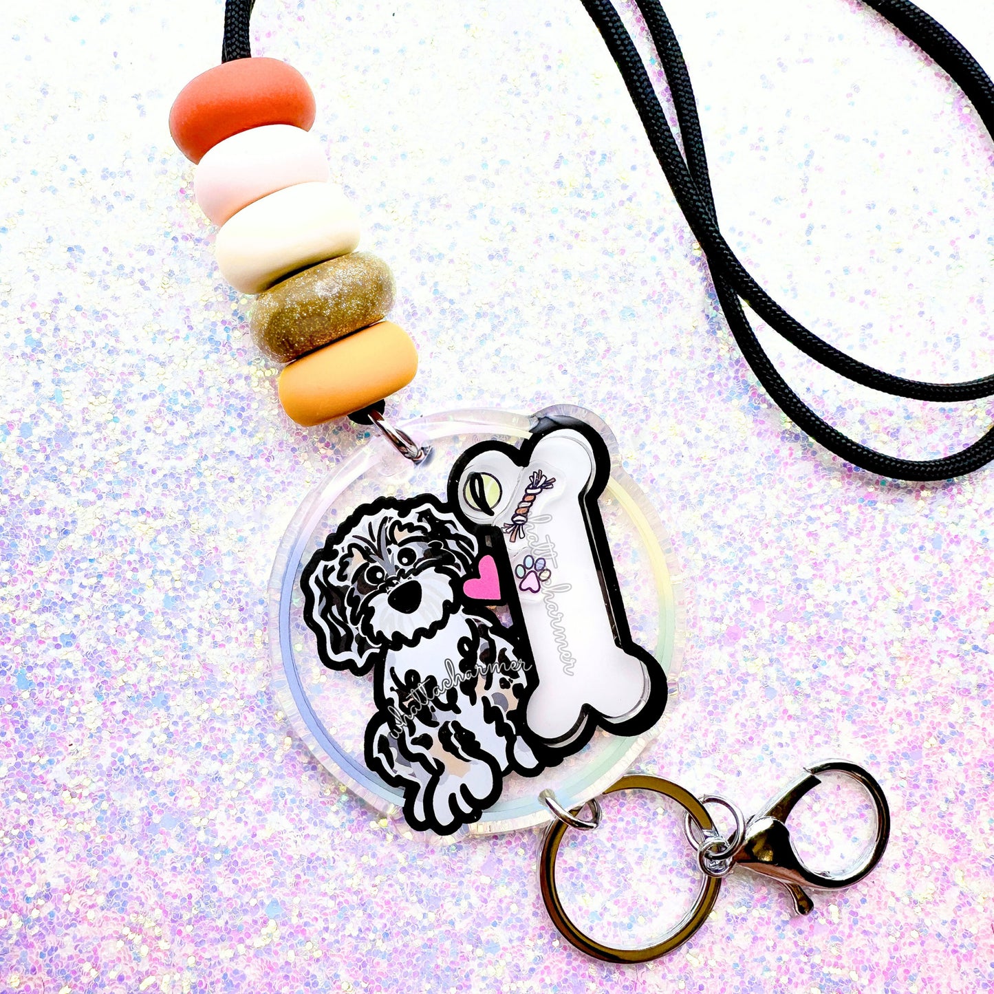 Aussiedoodle Shaker Lanyard