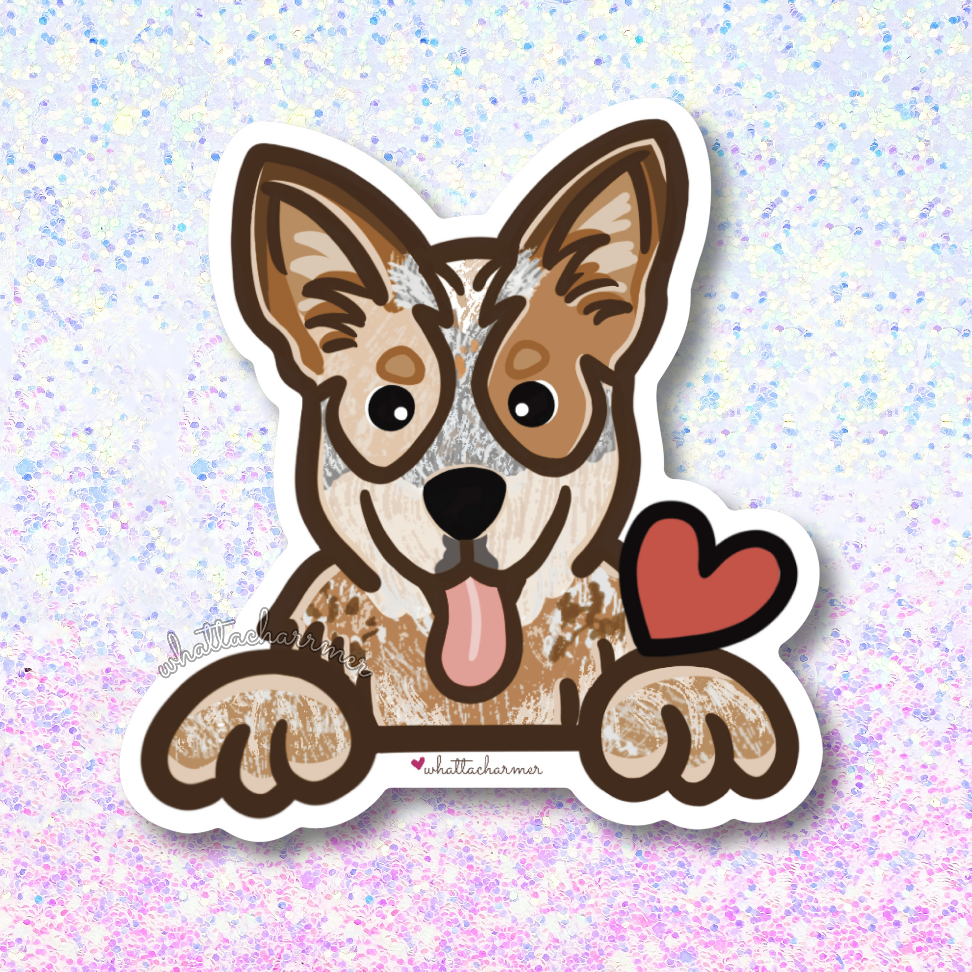 Red Australian Cattle Dog Sticker