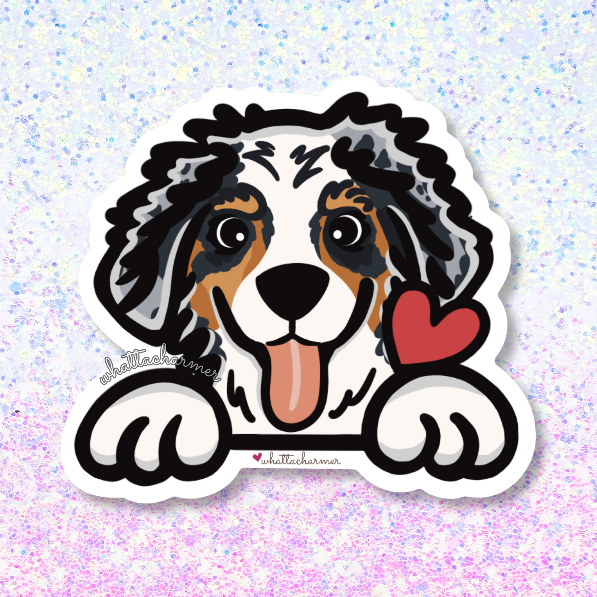 Blue Merle Australian Shepherd Sticker