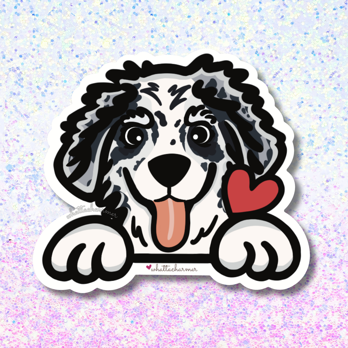 Blue Merle Australian Shepherd Sticker