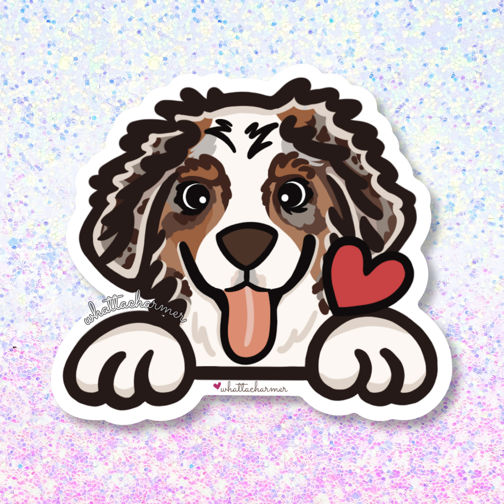 Red Merle Australian Shepherd Sticker