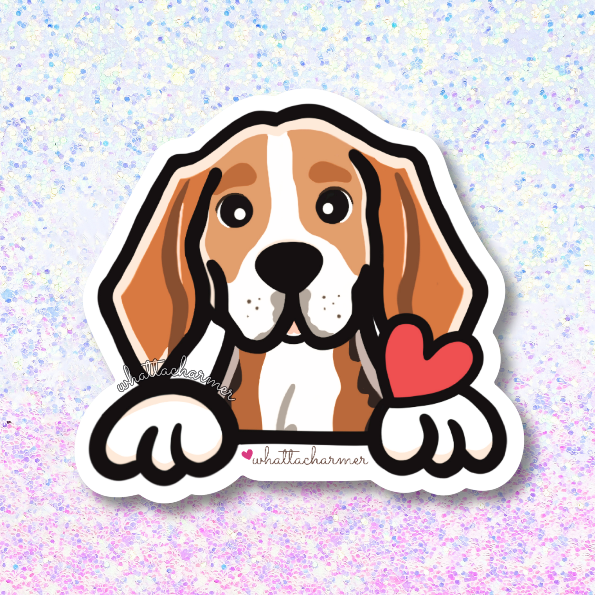 Red Tri Beagle Sticker