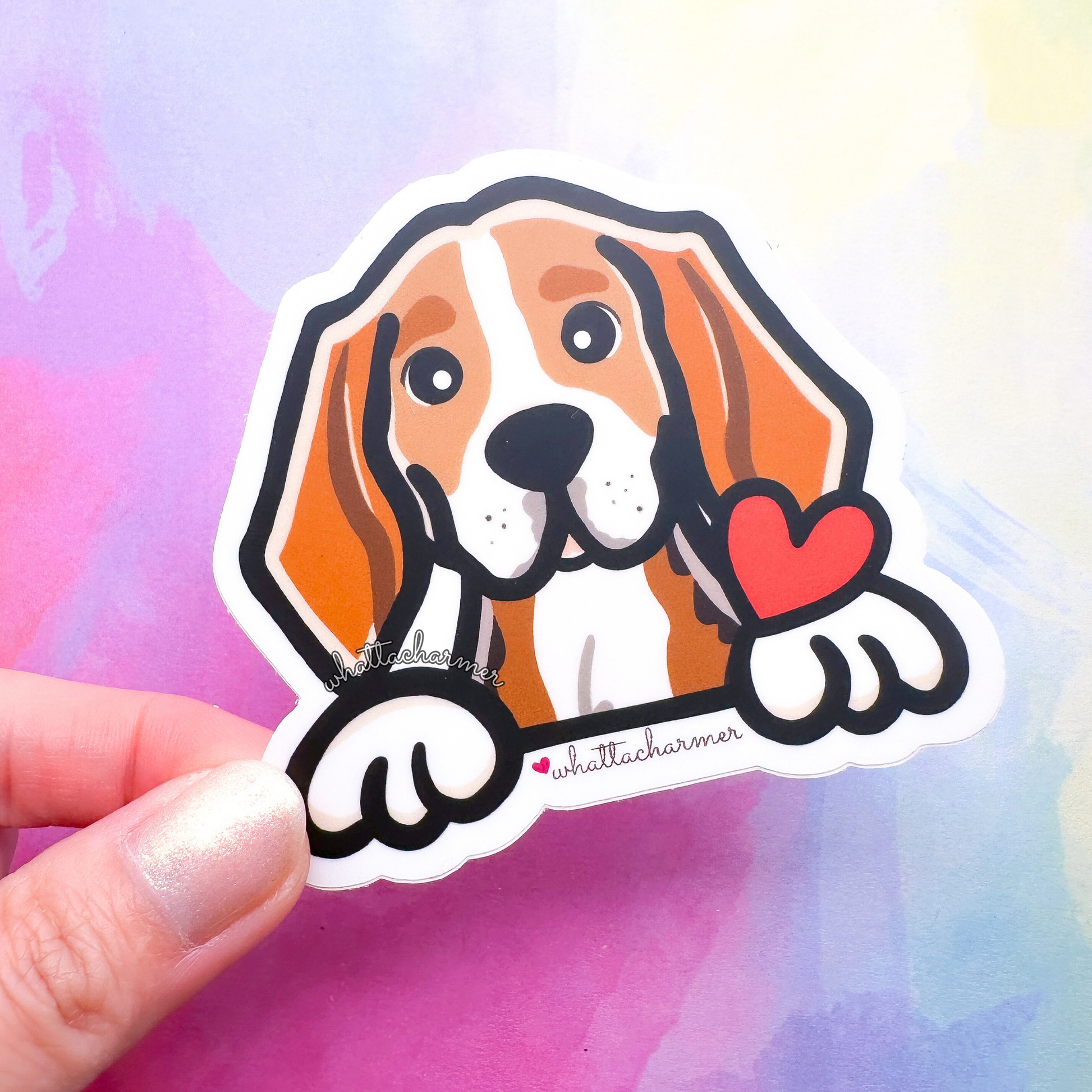 Red Tri Beagle Sticker