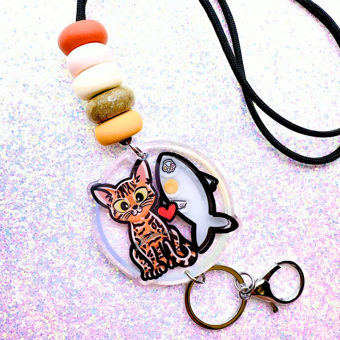 Bengal Cat Shaker Lanyard