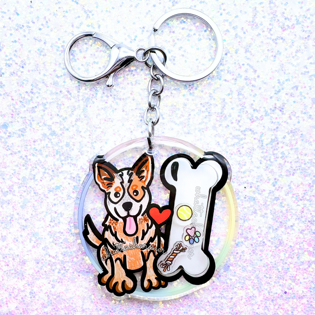 Red Australian Cattle Dog Keychain