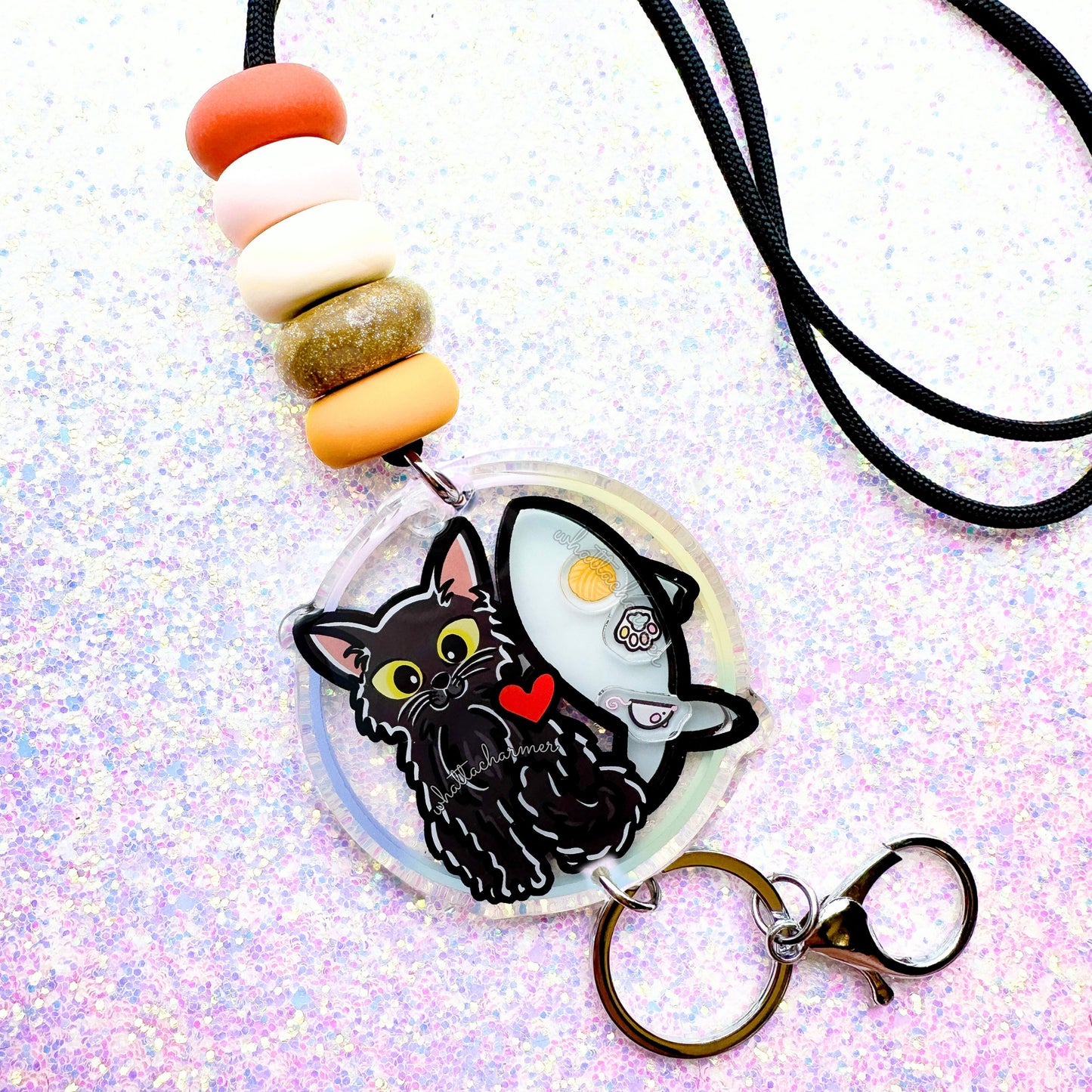 Black Cat Shaker Lanyard