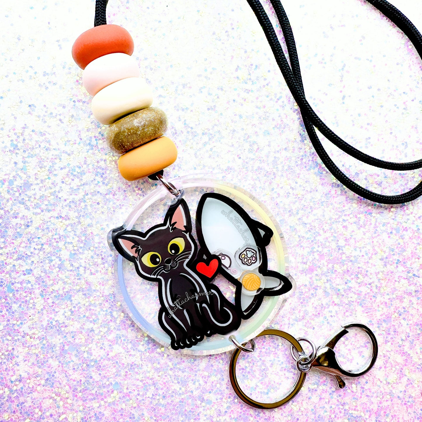 Black Cat Shaker Lanyard