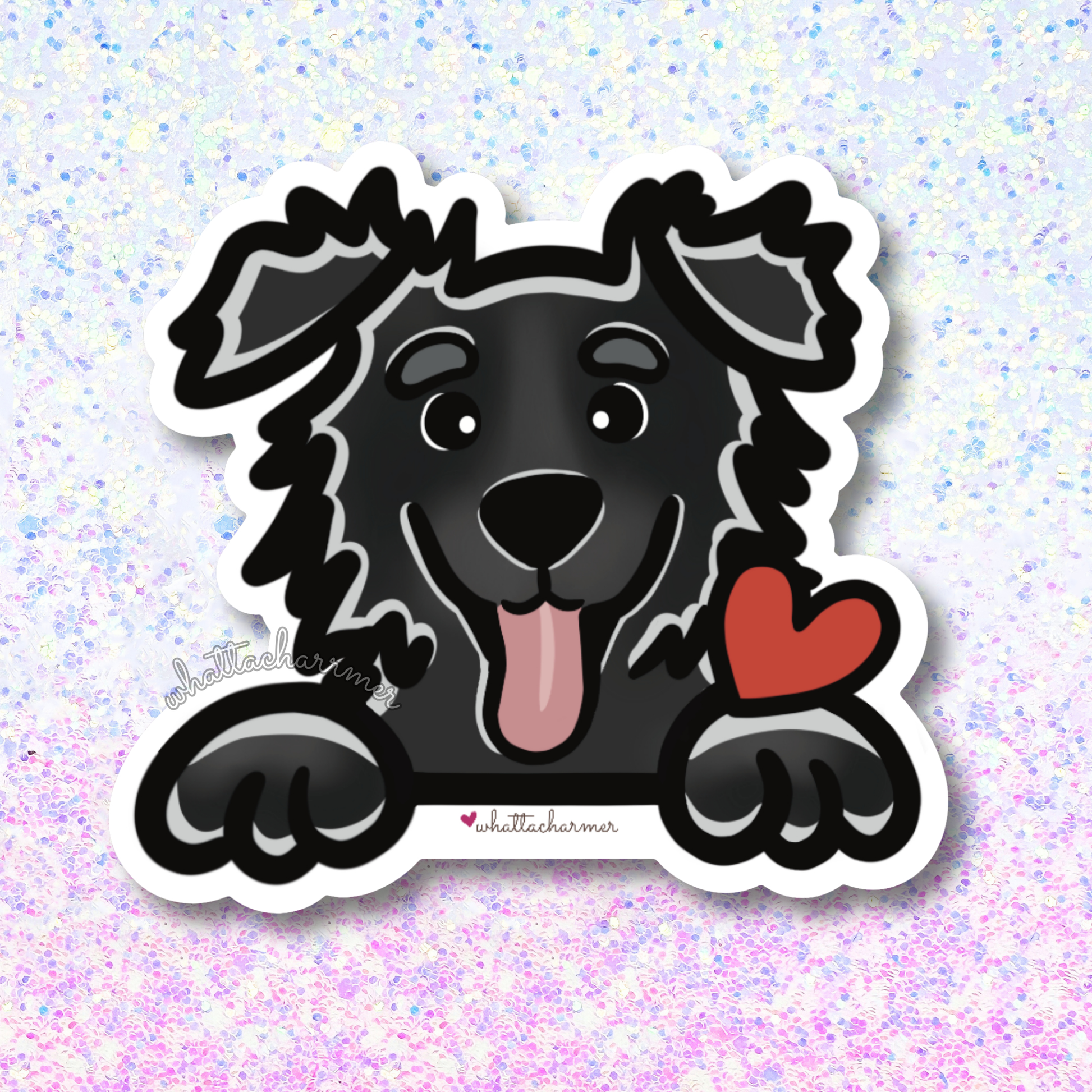 Black Border Collie Sticker
