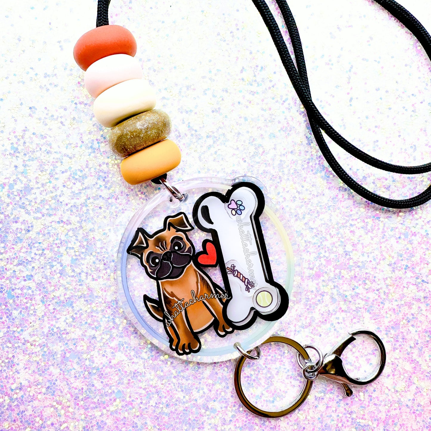 Brussels Griffon Shaker Lanyard