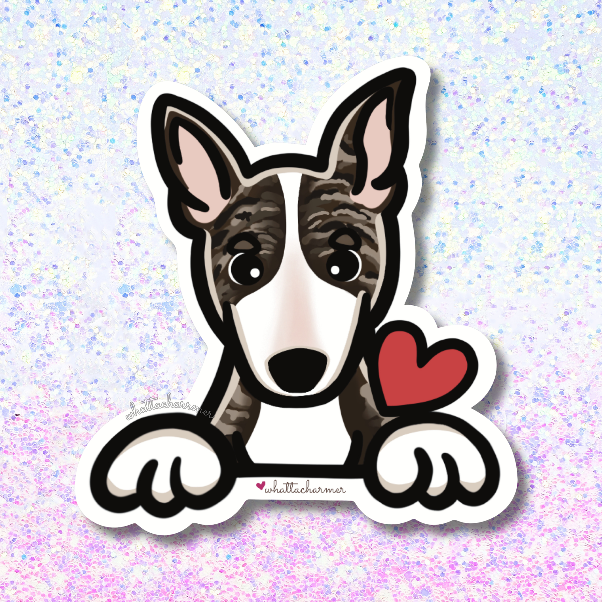 Brindle Bull Terrier Sticker