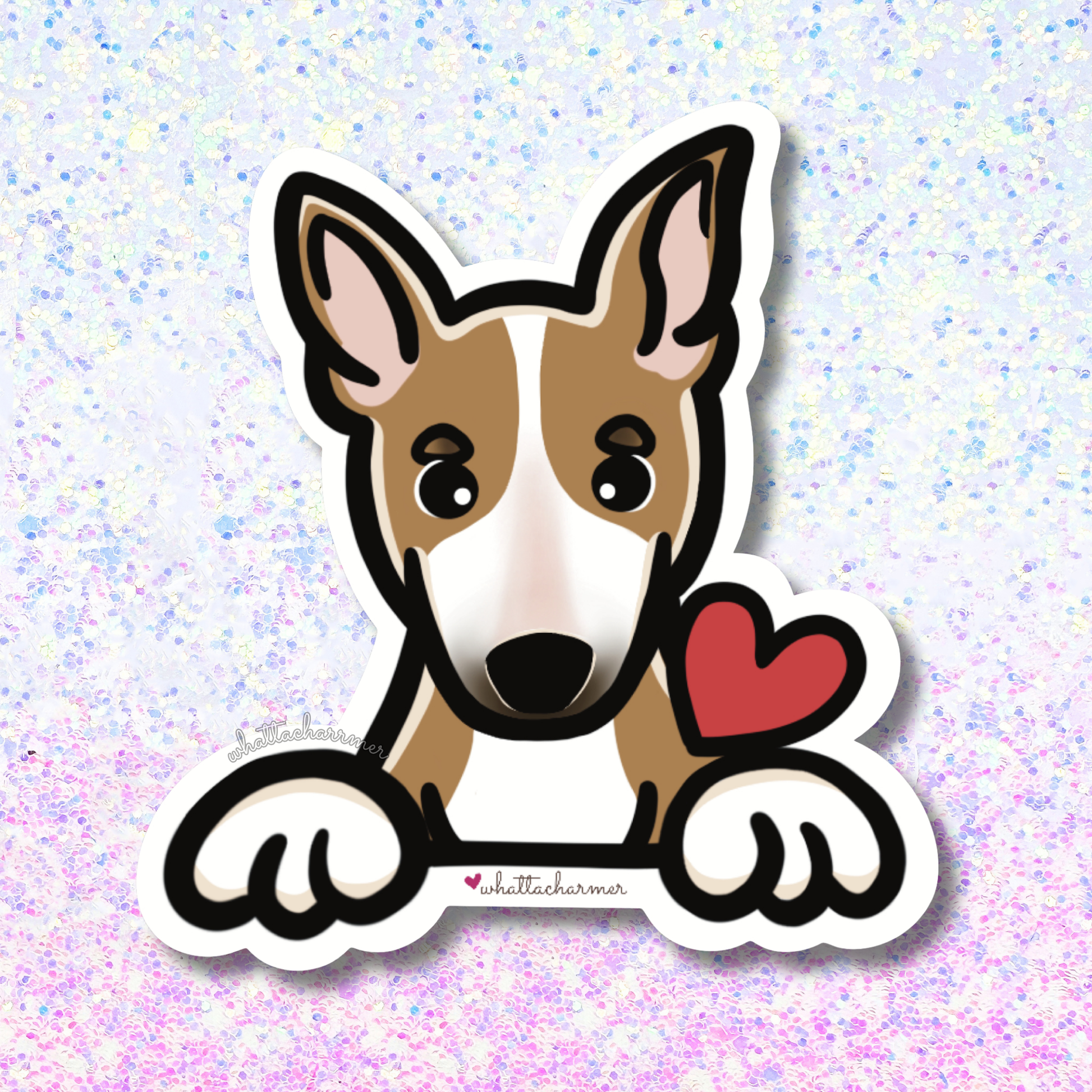 Fawn Bull Terrier Sticker