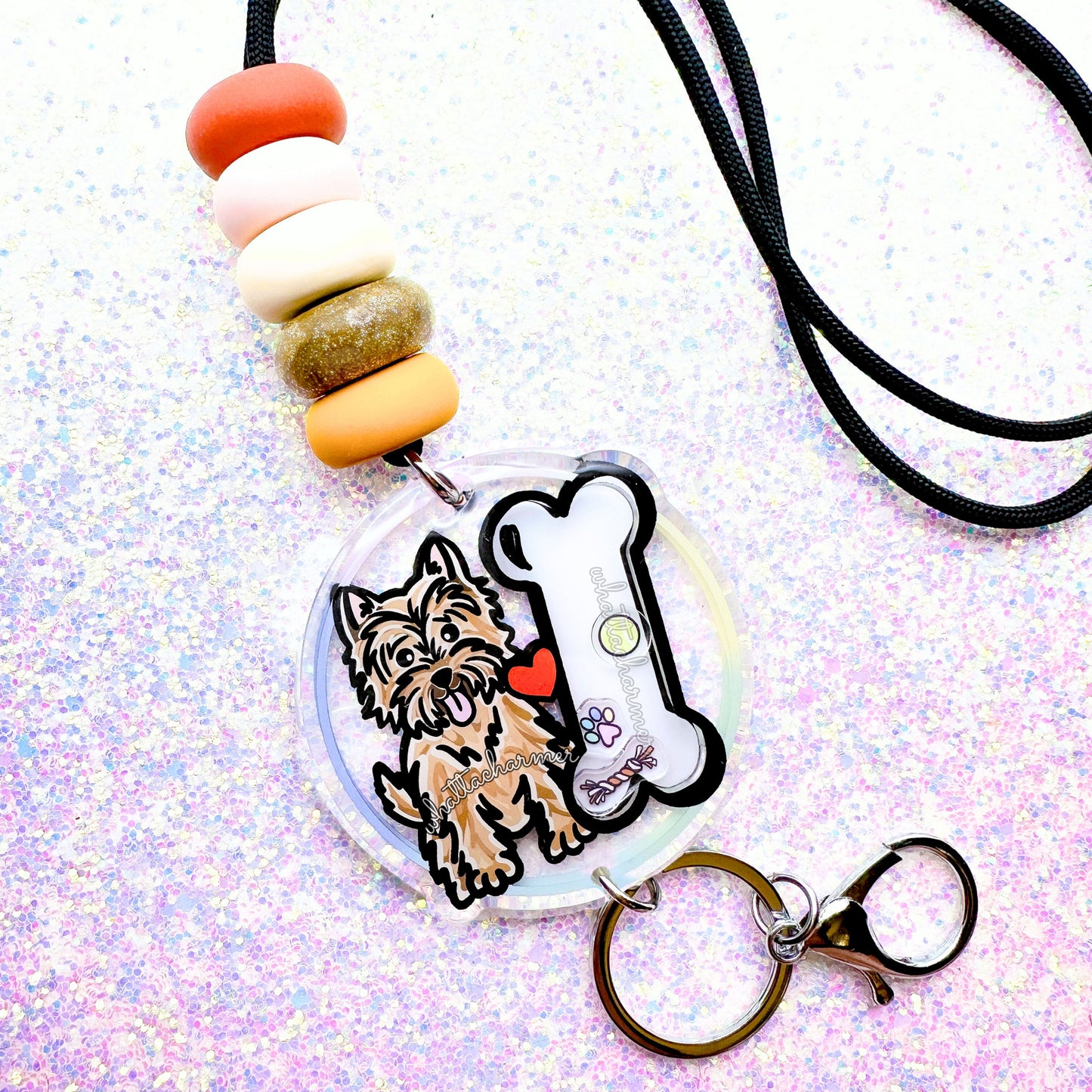 Cairn Terrier Shaker Lanyard