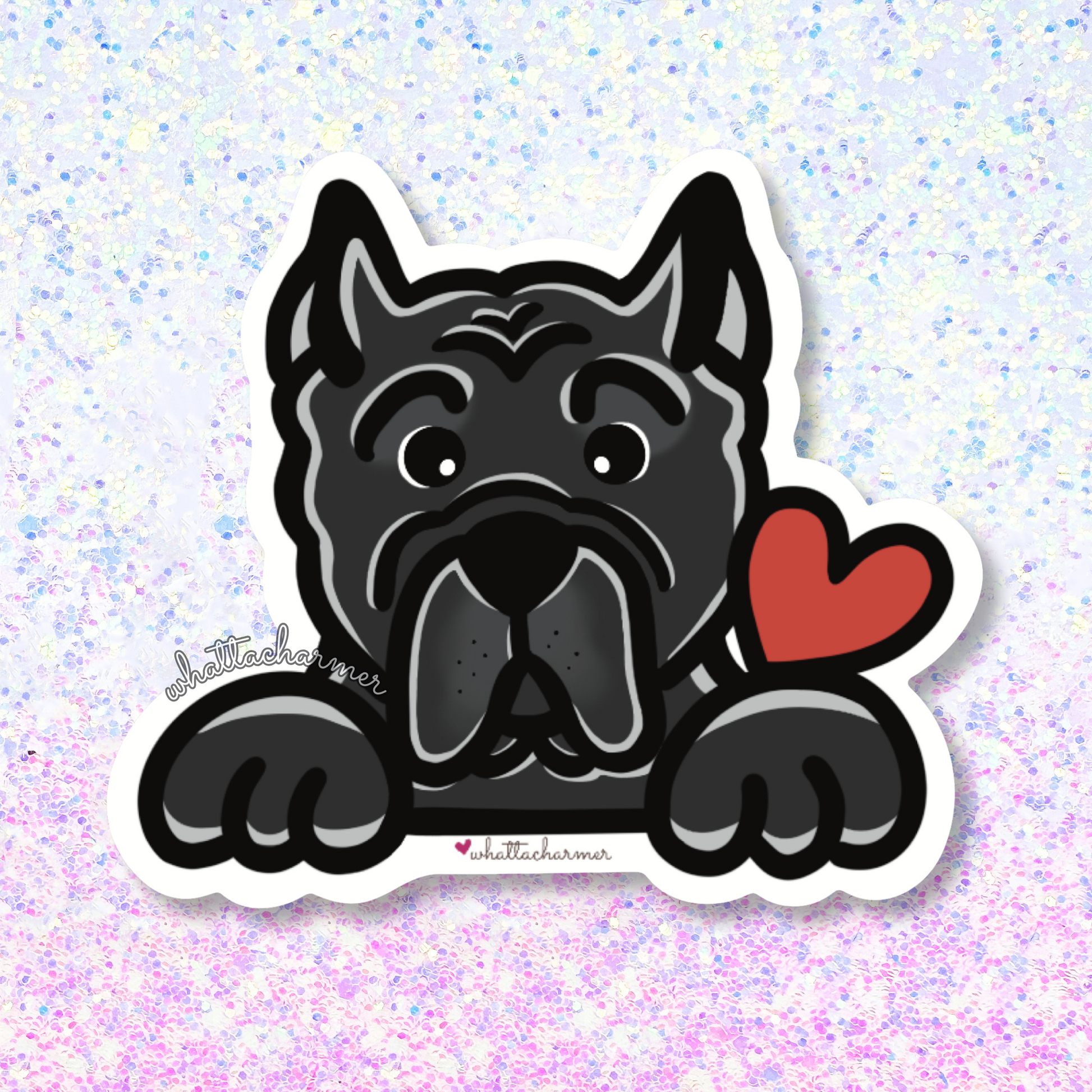 Black Cane Corso Sticker