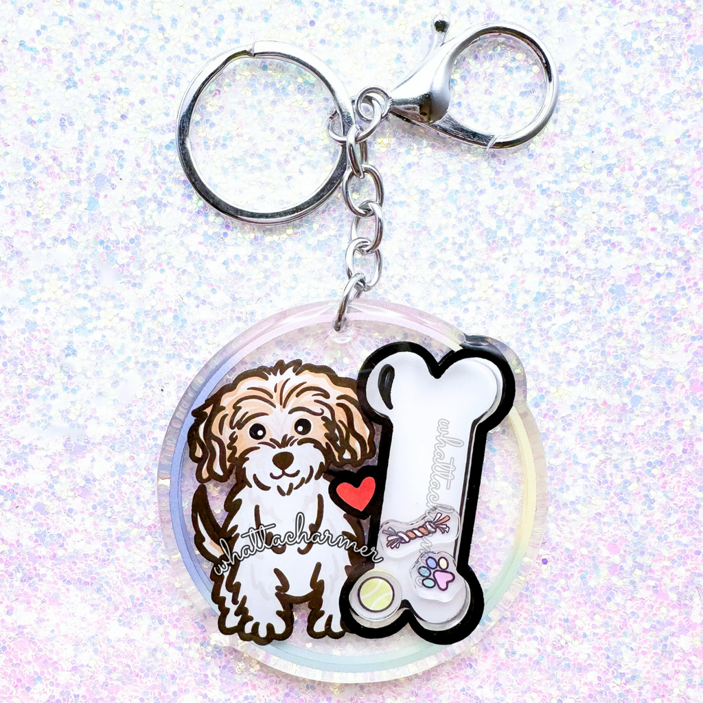 Cavachon Keychain
