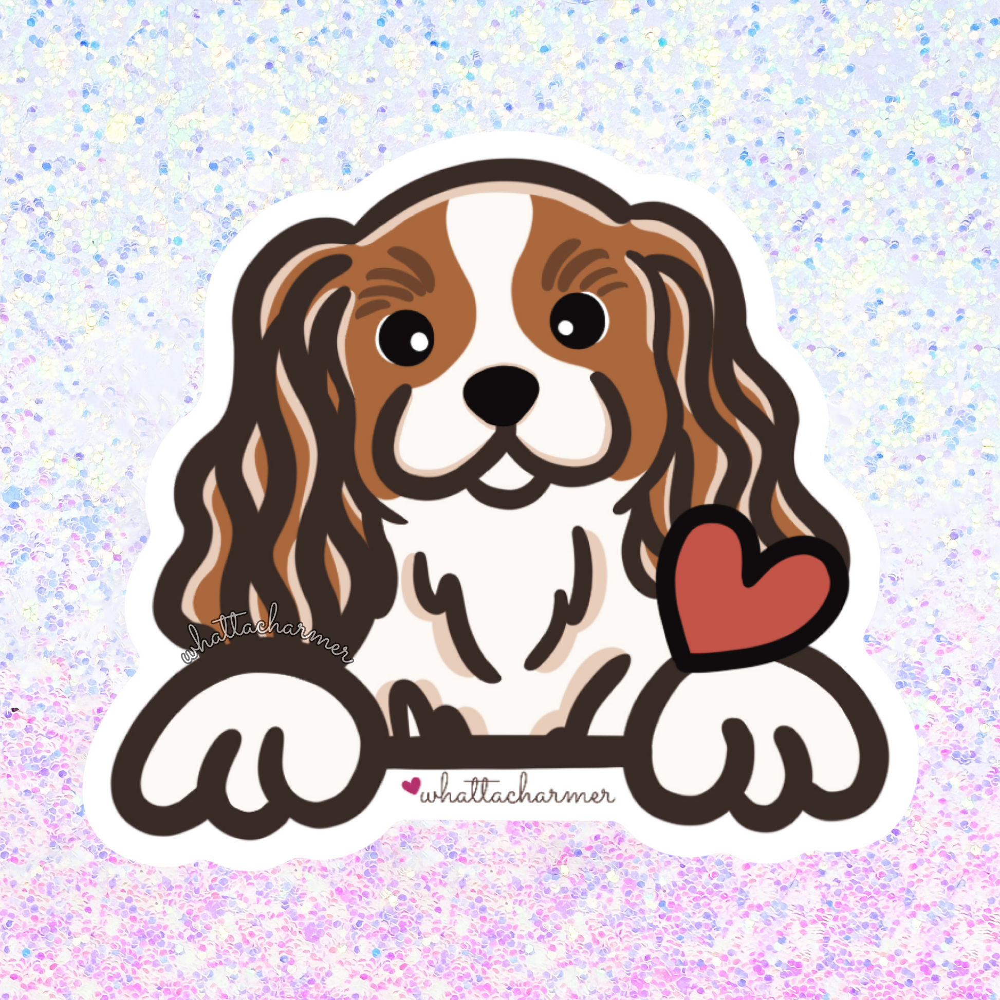 Blenheim Cavalier King Charles Spaniel Sticker