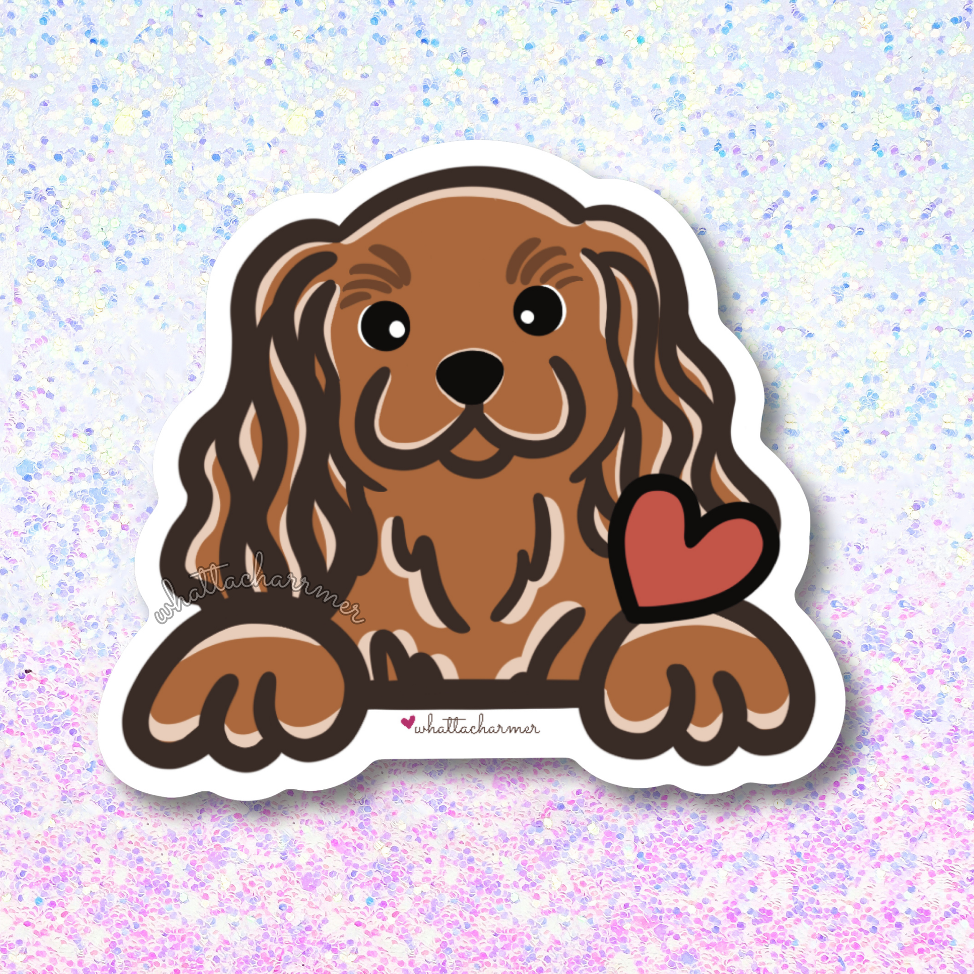 Ruby Cavalier King Charles Spaniel Sticker