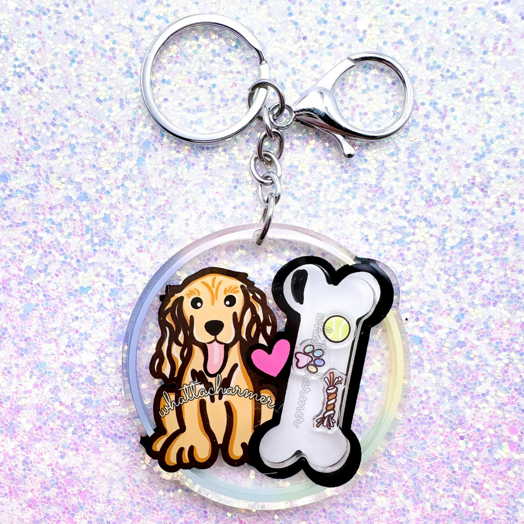Golden Cocker Spaniel Keychain