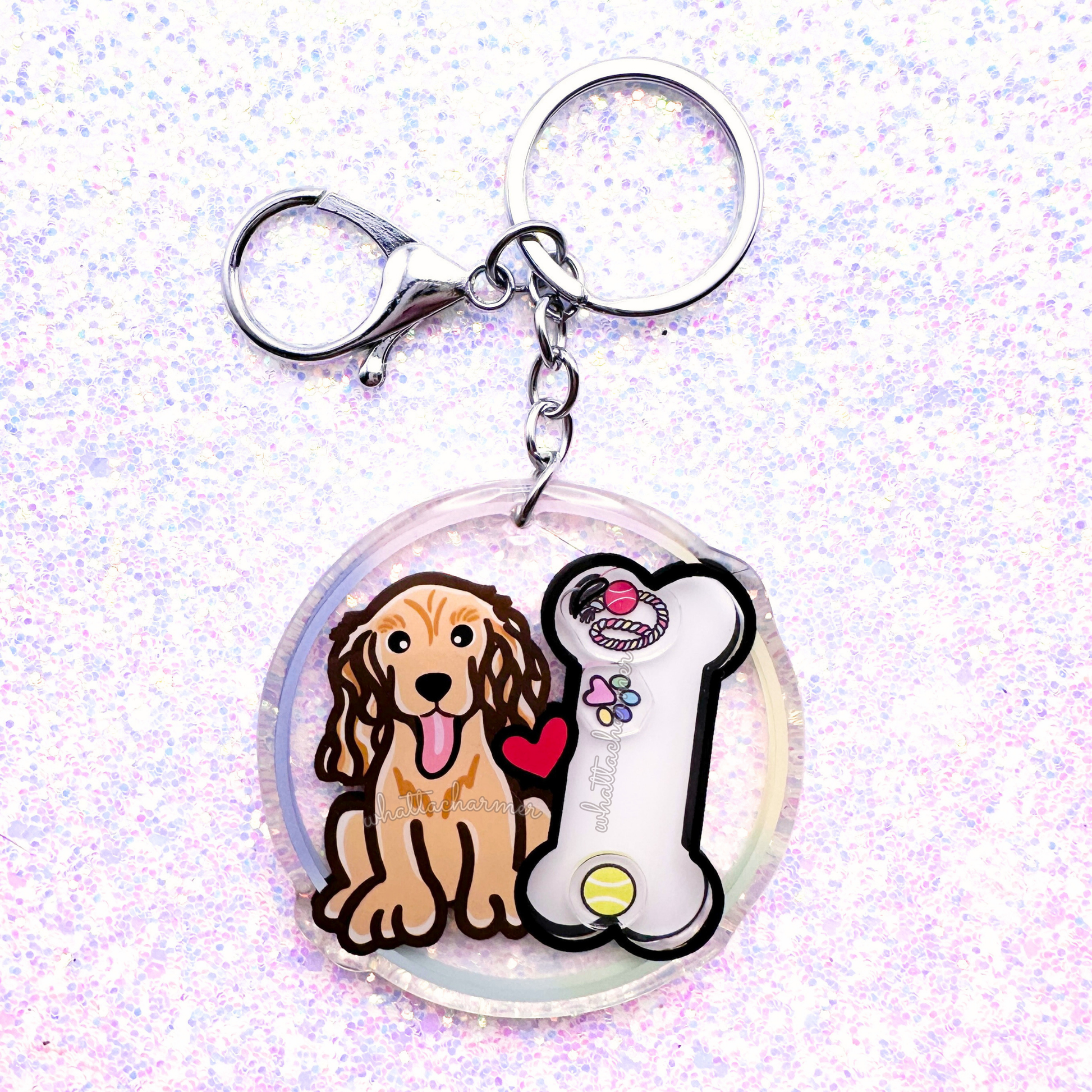 Golden Cocker Spaniel Keychain