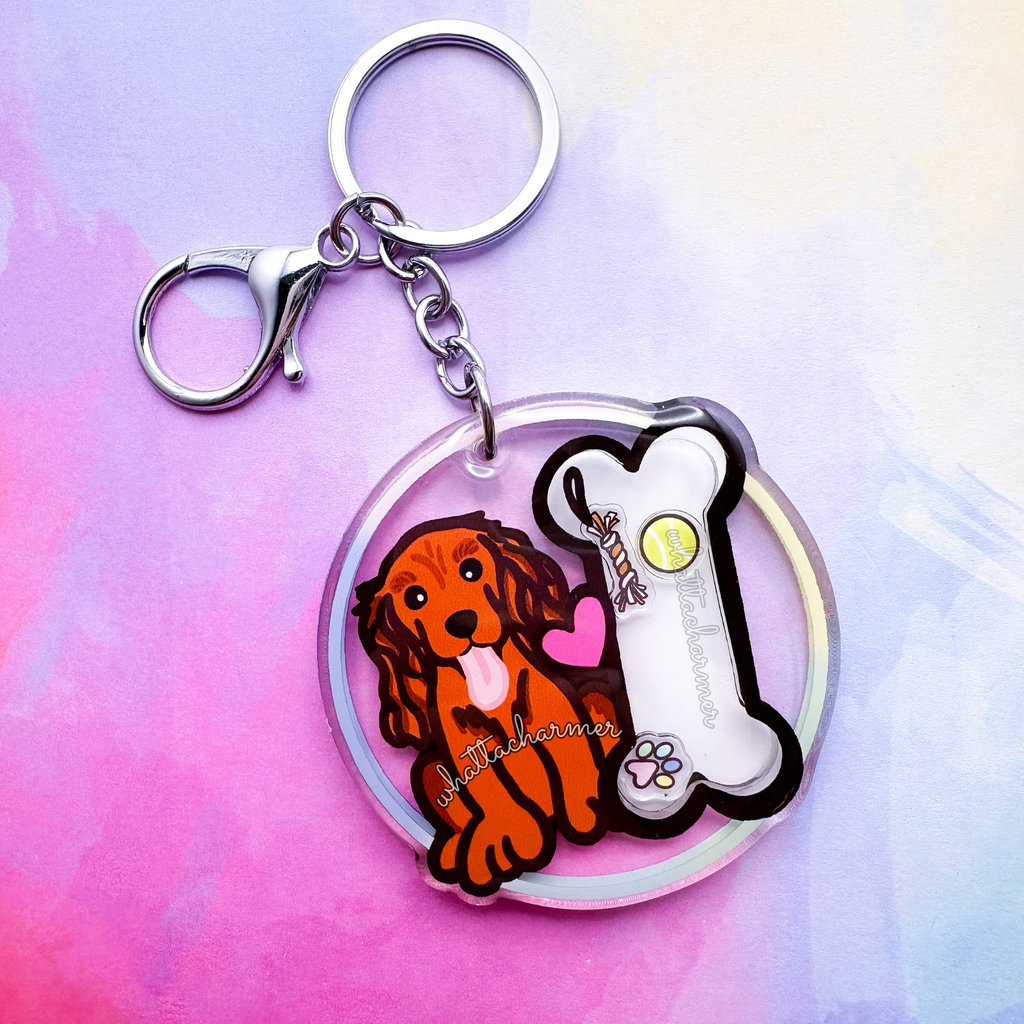 Red Cocker Spaniel Keychain