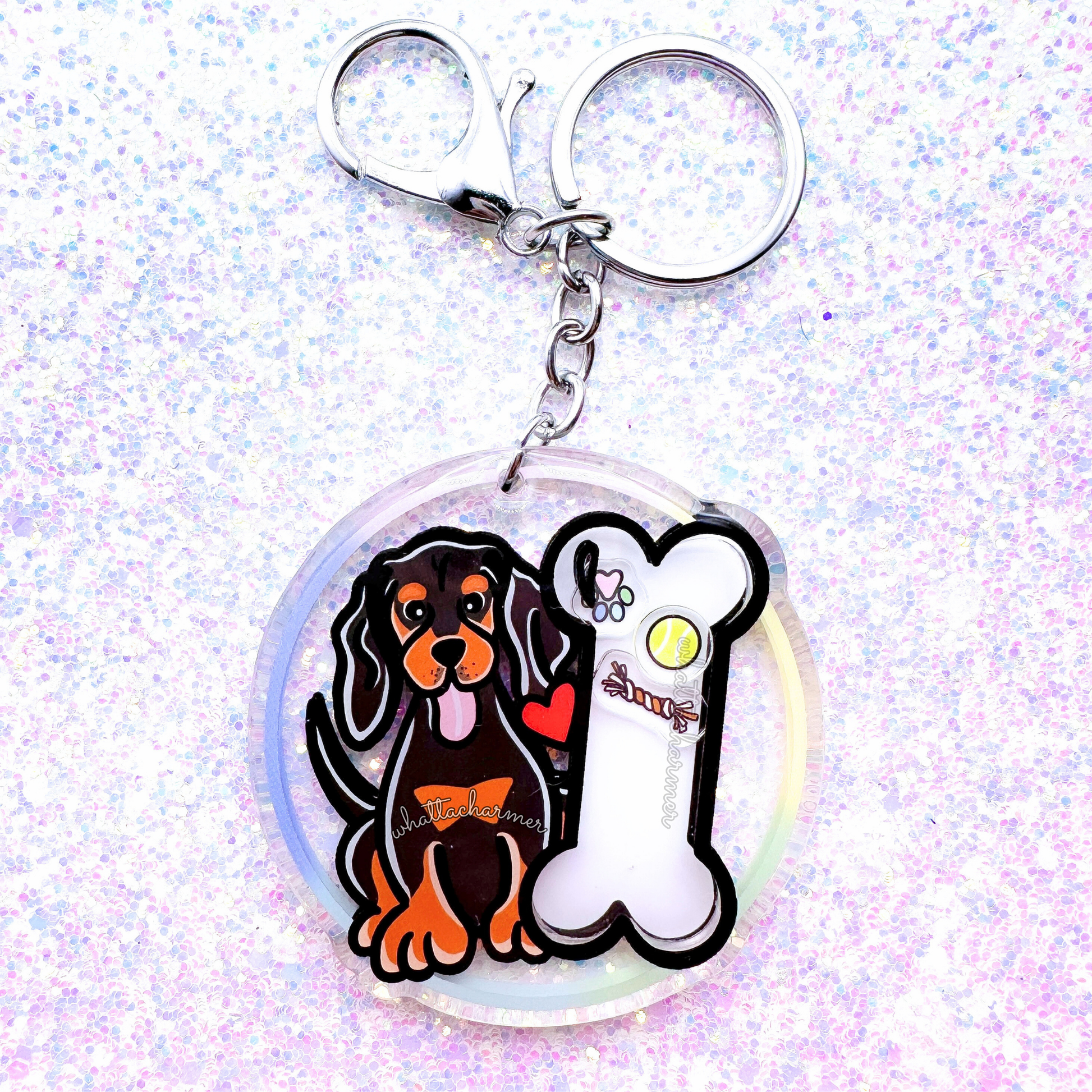 Black and Tan Coonhound Keychain