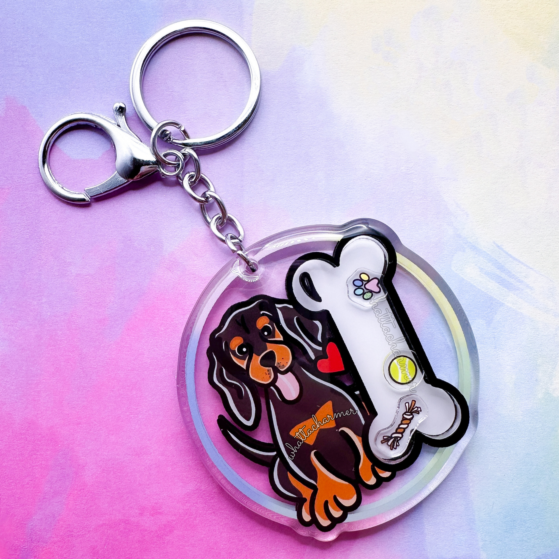 Black and Tan Coonhound Keychain