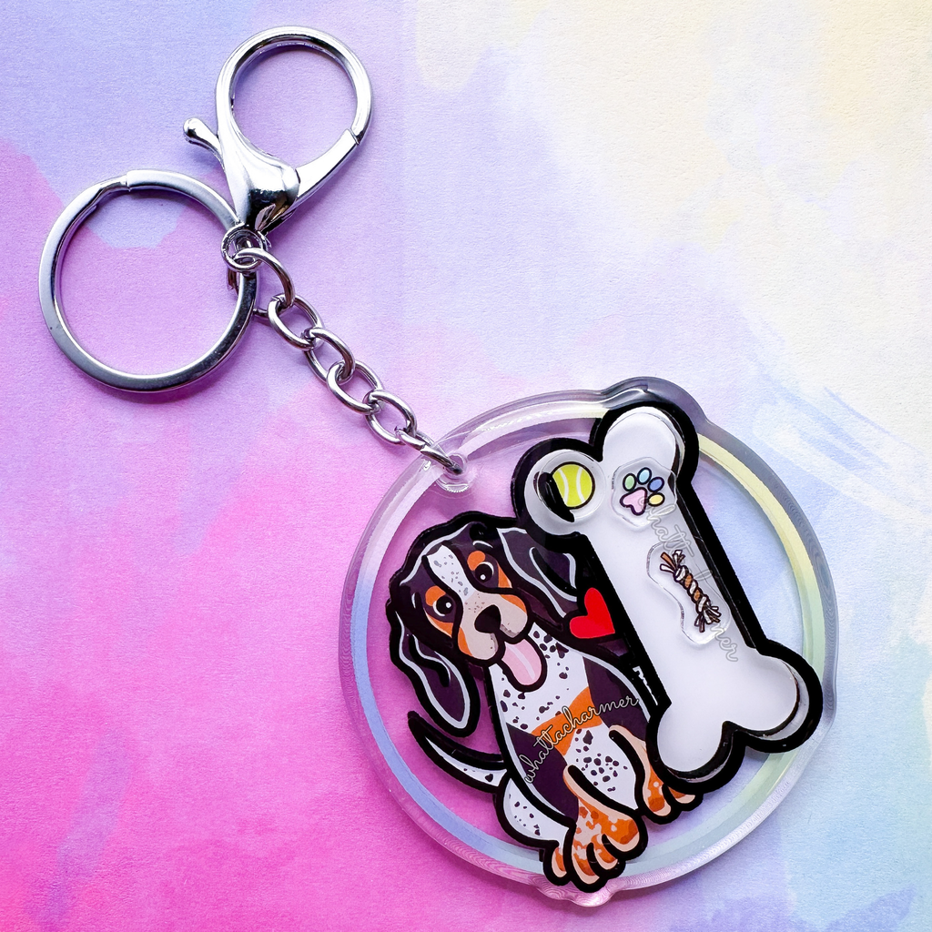Bluetick Coonhound Keychain
