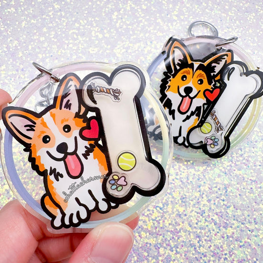 Pembroke Welsh Corgi Shaker Keychain