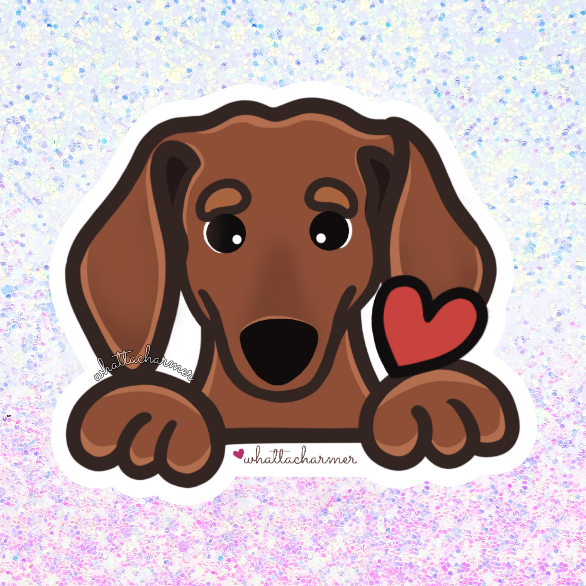 Smooth Red Dachshund Sticker