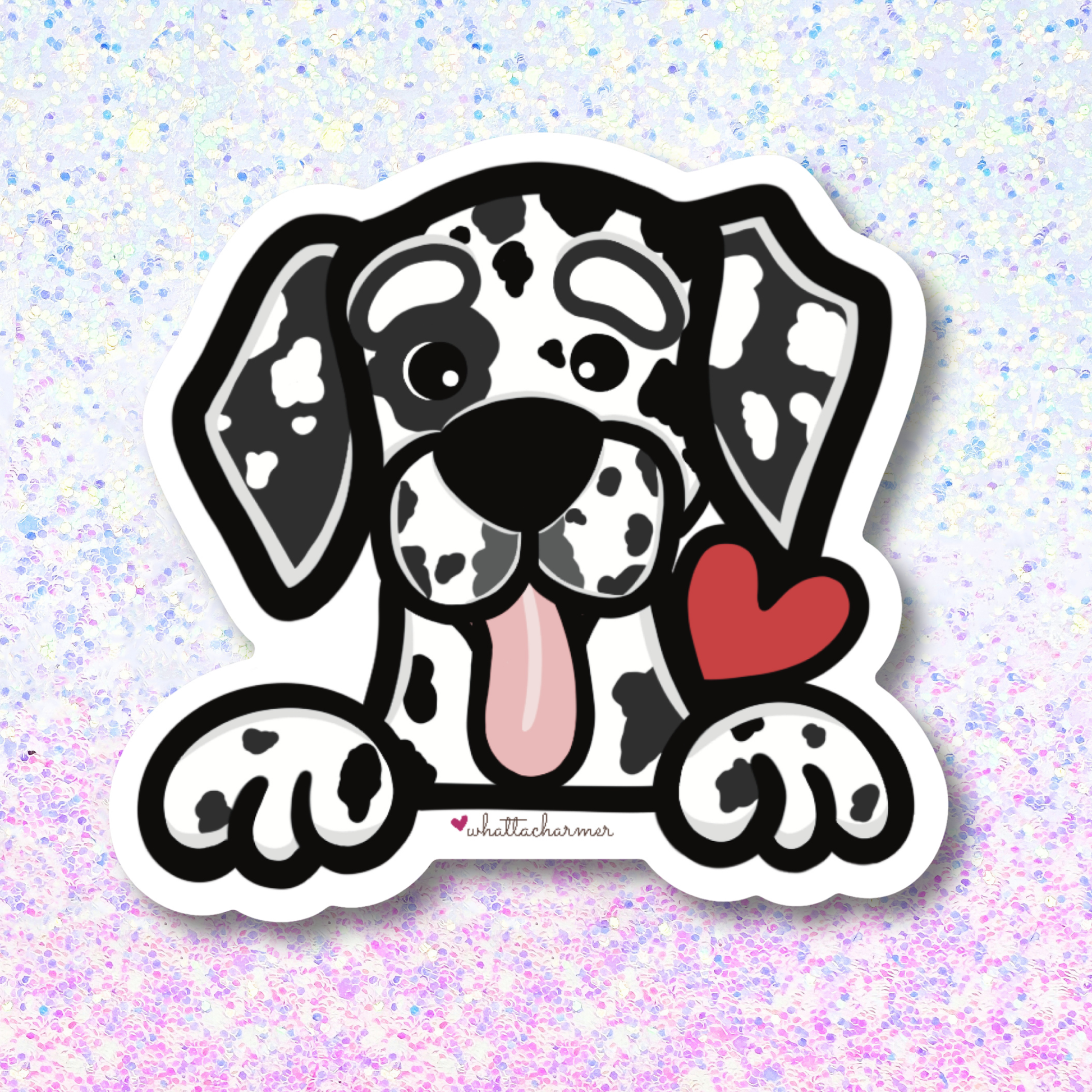 Black and White Dalmatian Sticker