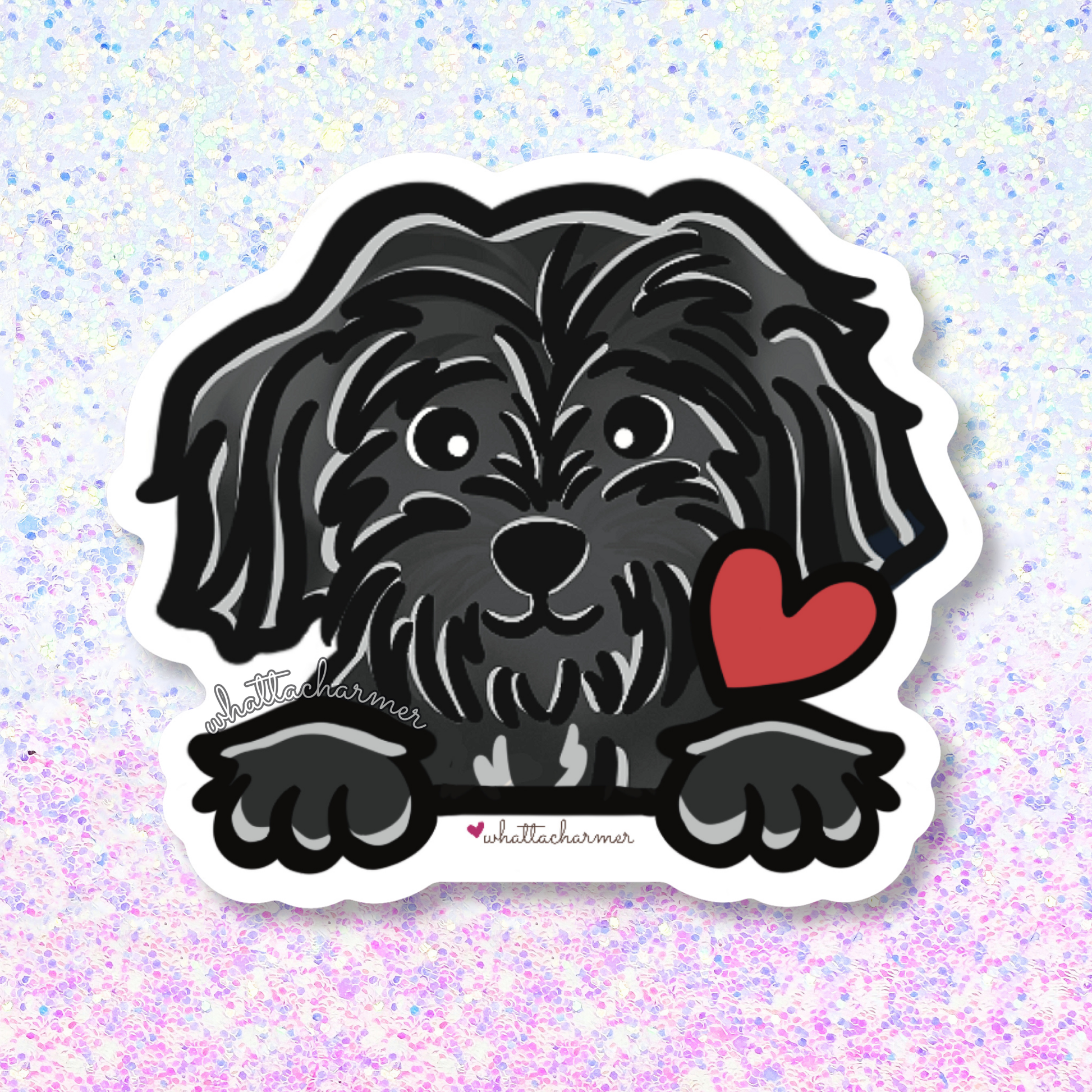 Black Havanese Sticker