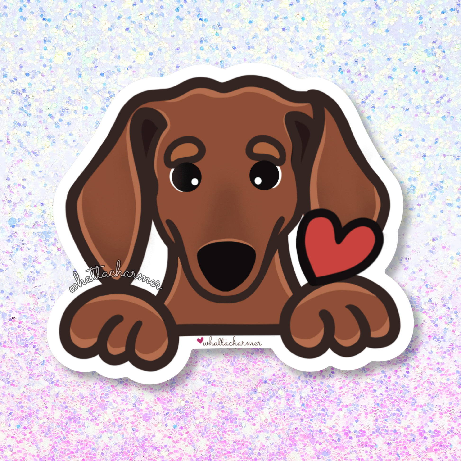 Smooth Red Dachshund Sticker