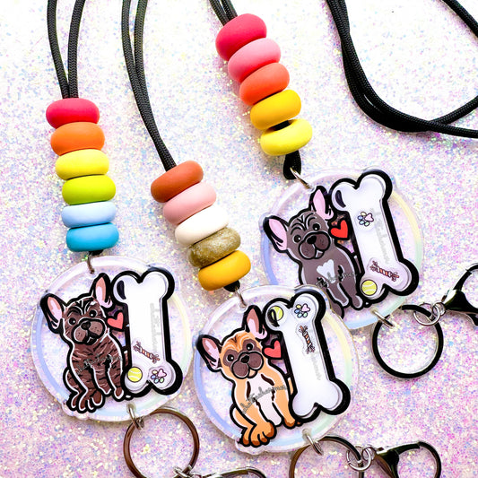 French Bulldog (Frenchie) Shaker Lanyard