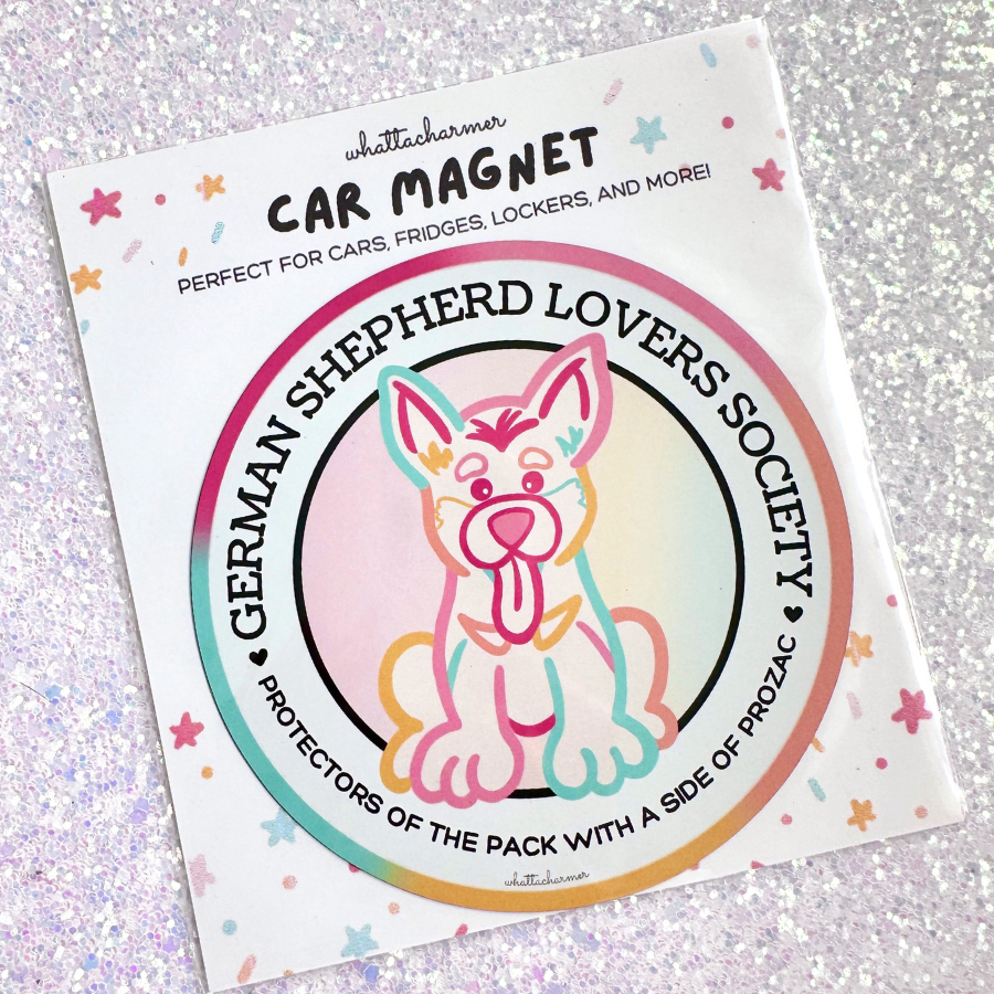 German Shepherd Car Magnet