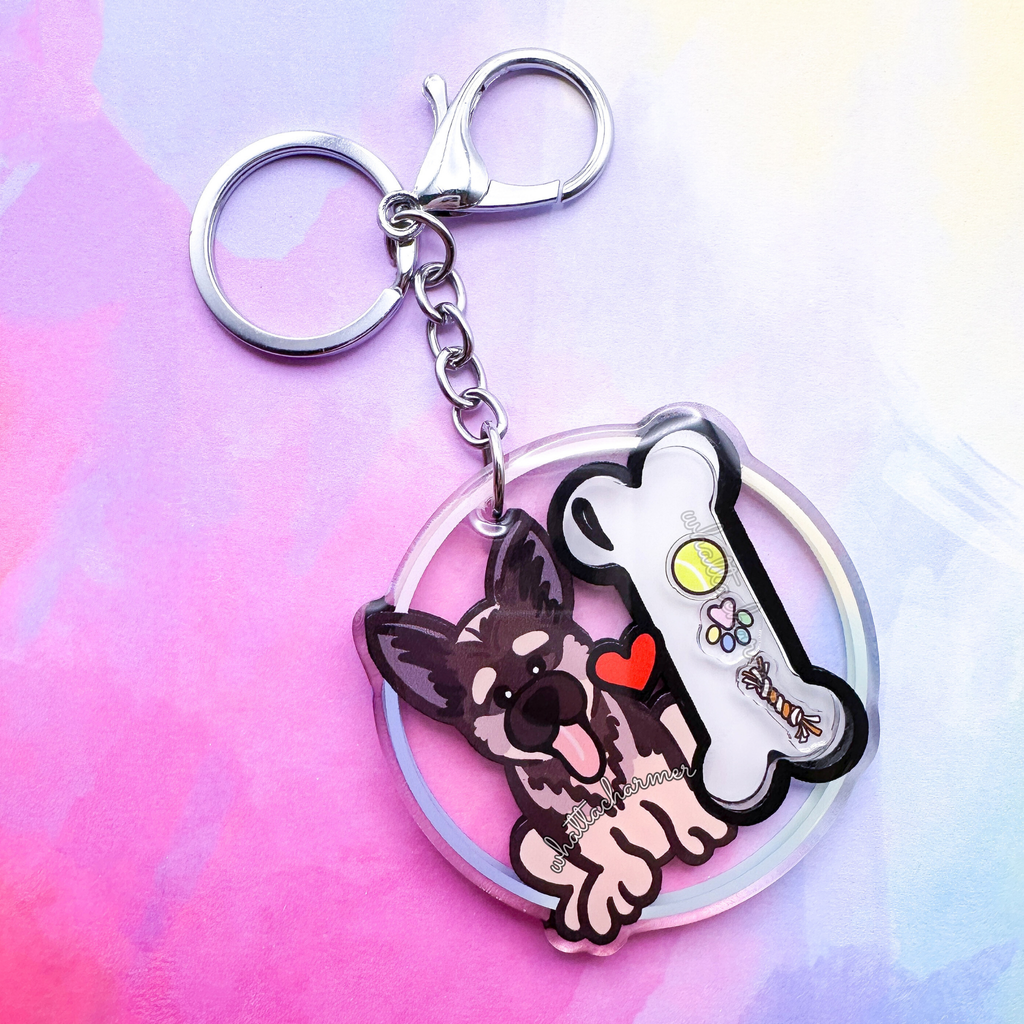 Tan German Shepherd Keychain