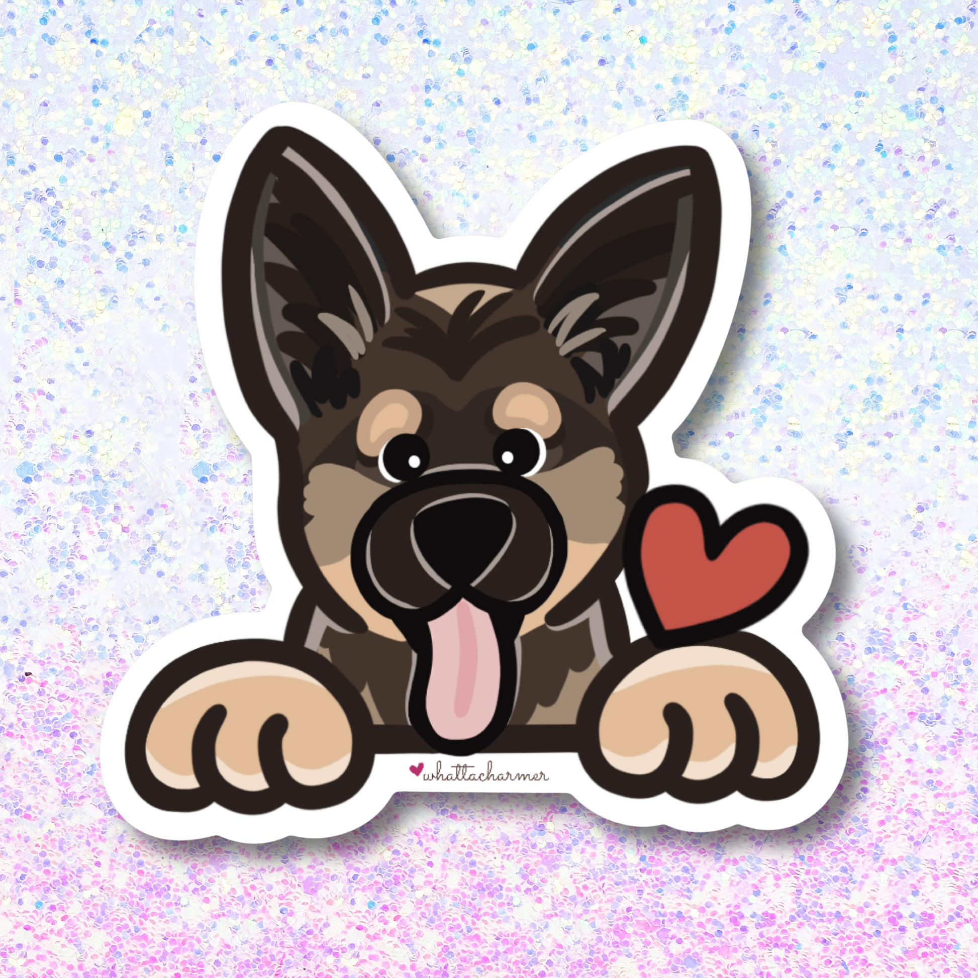Tan German Shepherd Sticker