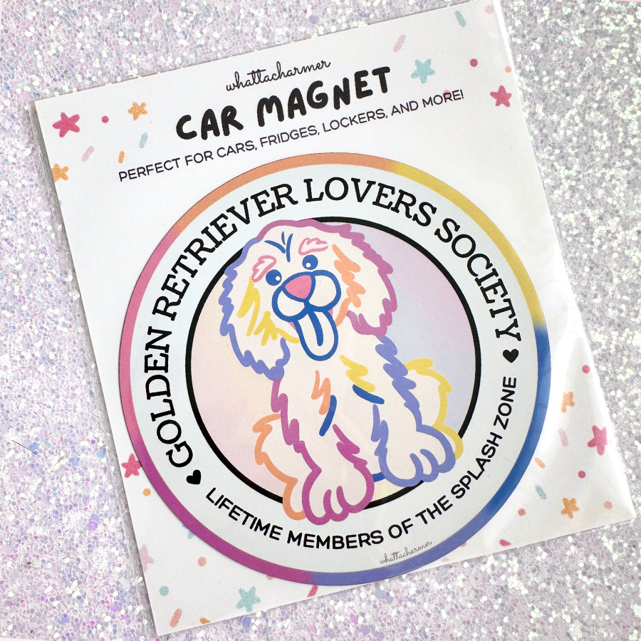 Golden Retriever Car Magnet