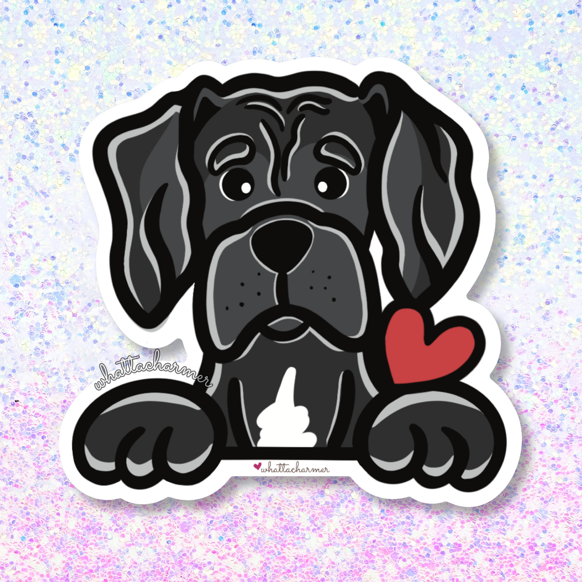 Black Great Dane Sticker