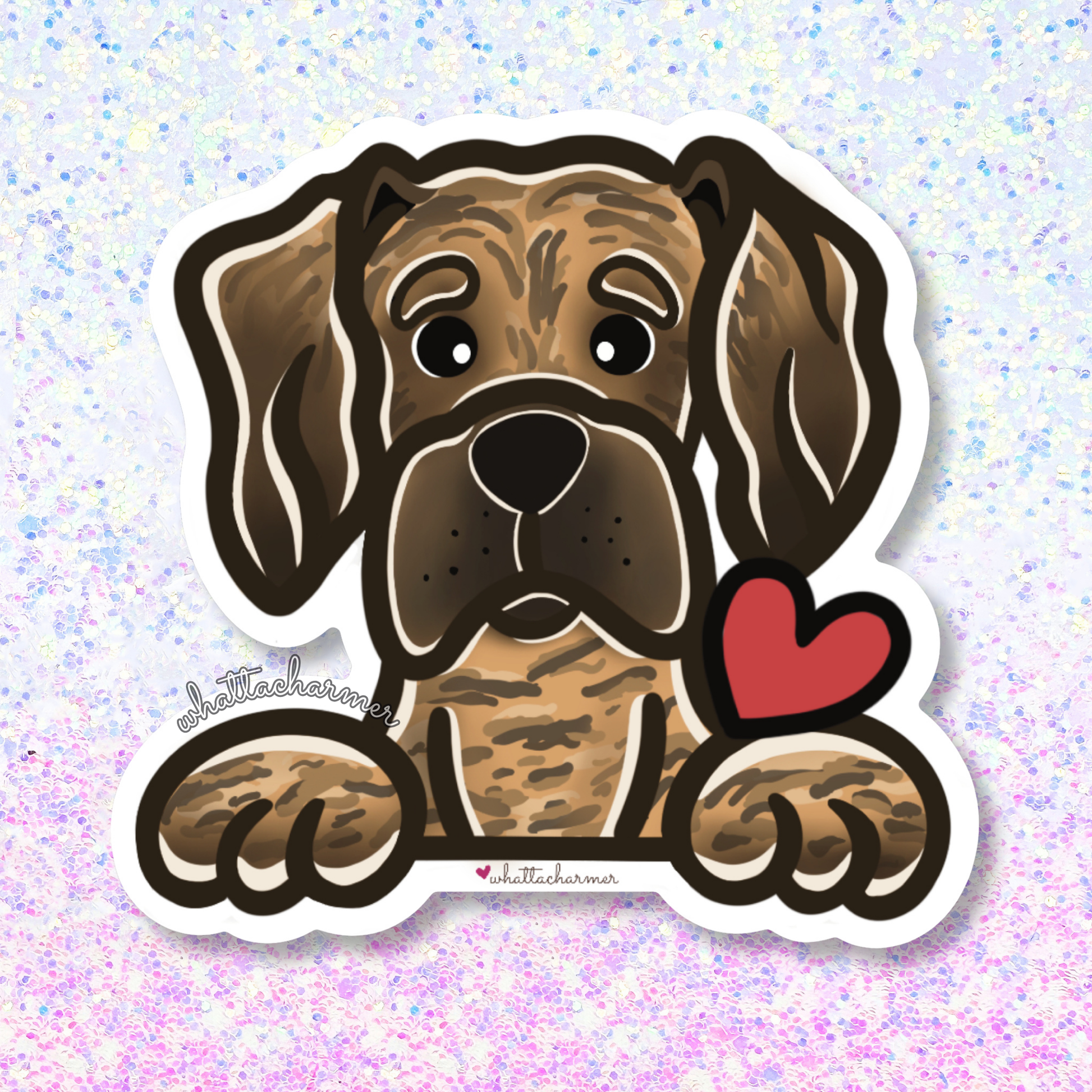 Brindle Great Dane Sticker