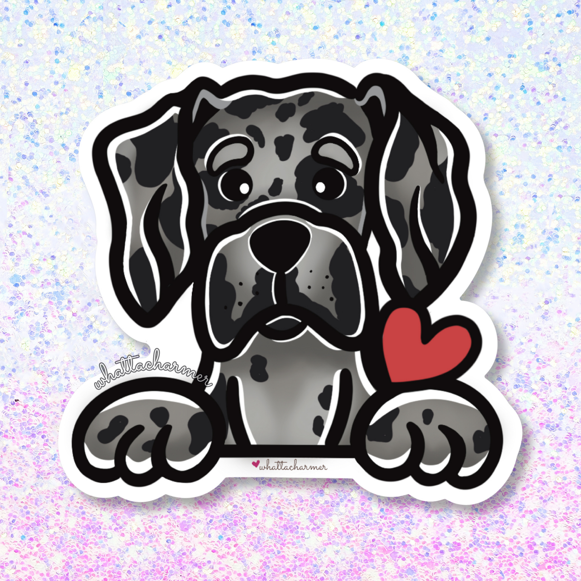 Merle Great Dane Sticker