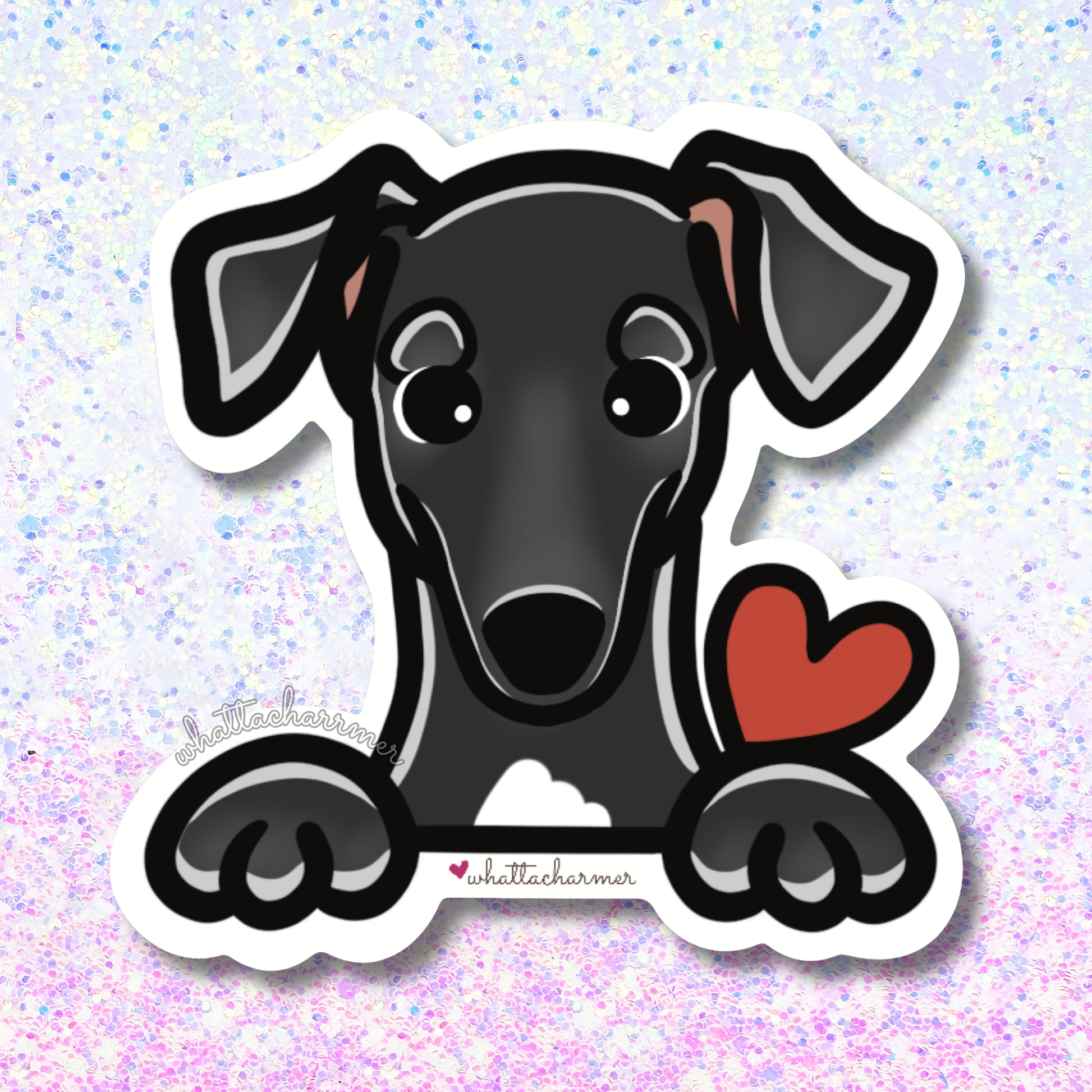 Black Greyhound Sticker