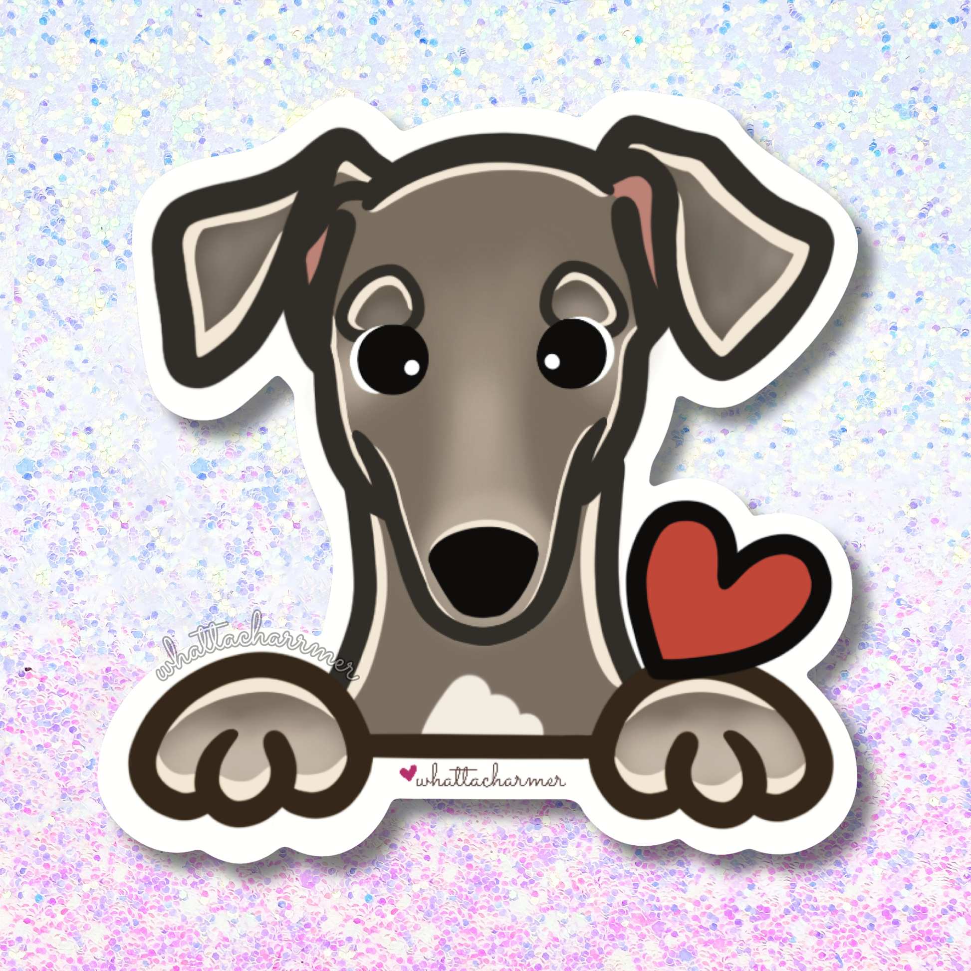 Blue Greyhound Sticker