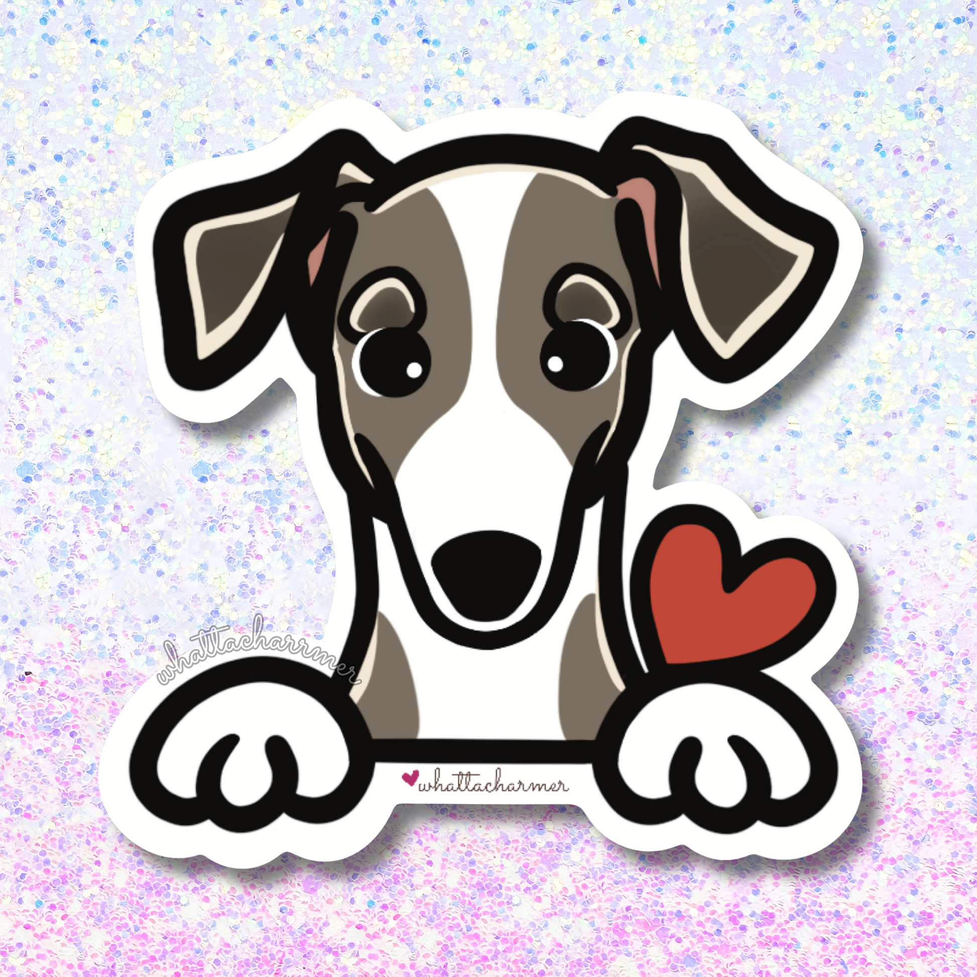 Pied Greyhound Sticker (Copy)