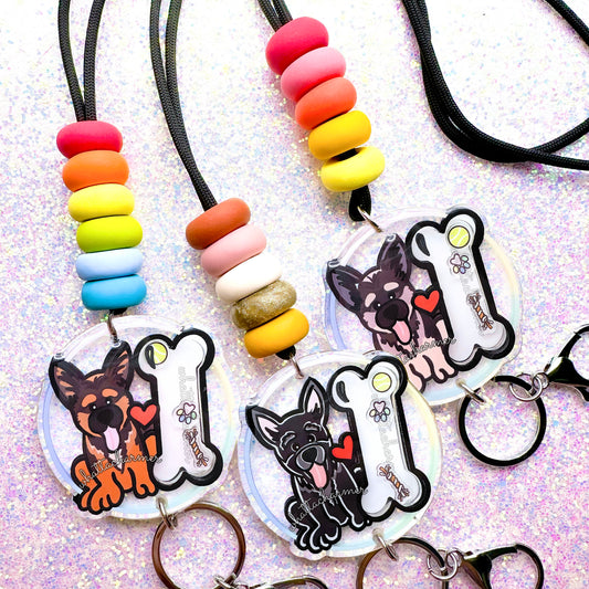 German Shepherd Shaker Lanyard