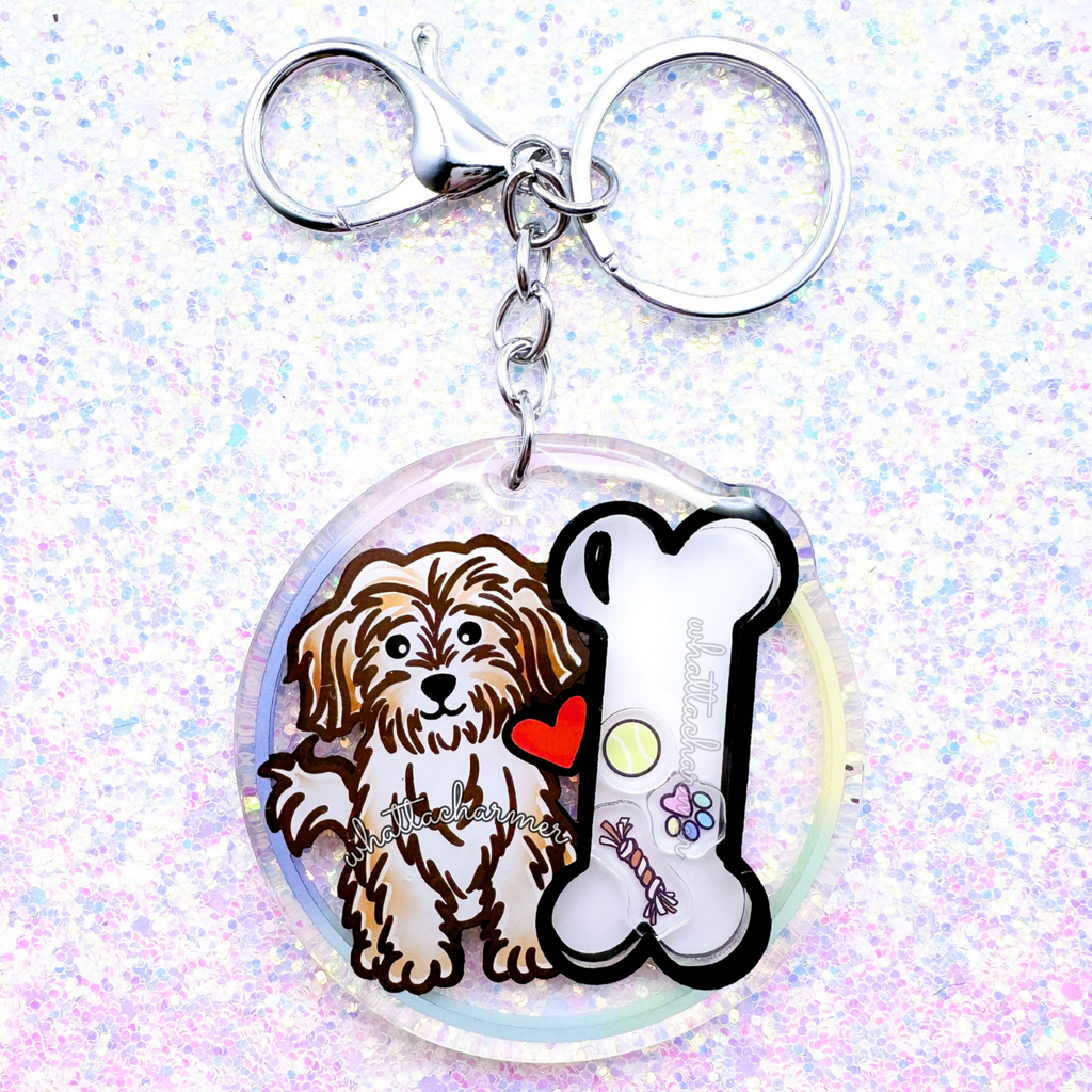 Gold Sable Havanese Keychain