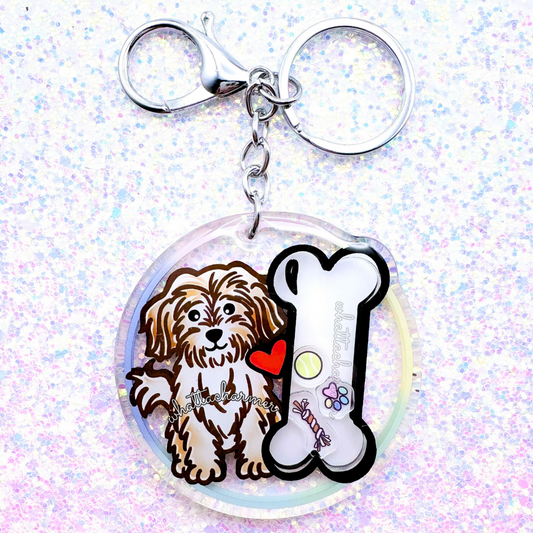 Gold Sable Havanese Shaker Keychain