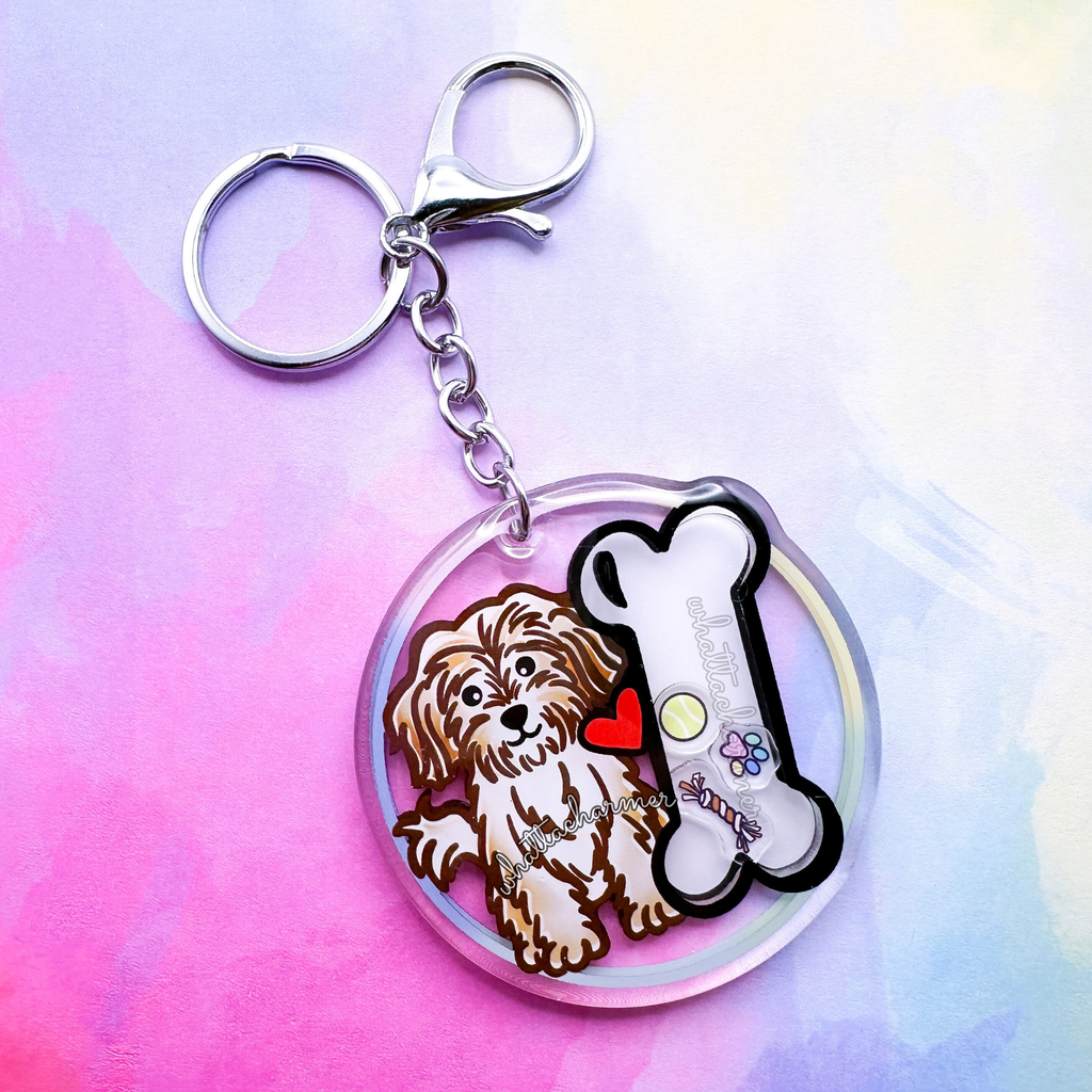 Gold Sable Havanese Keychain